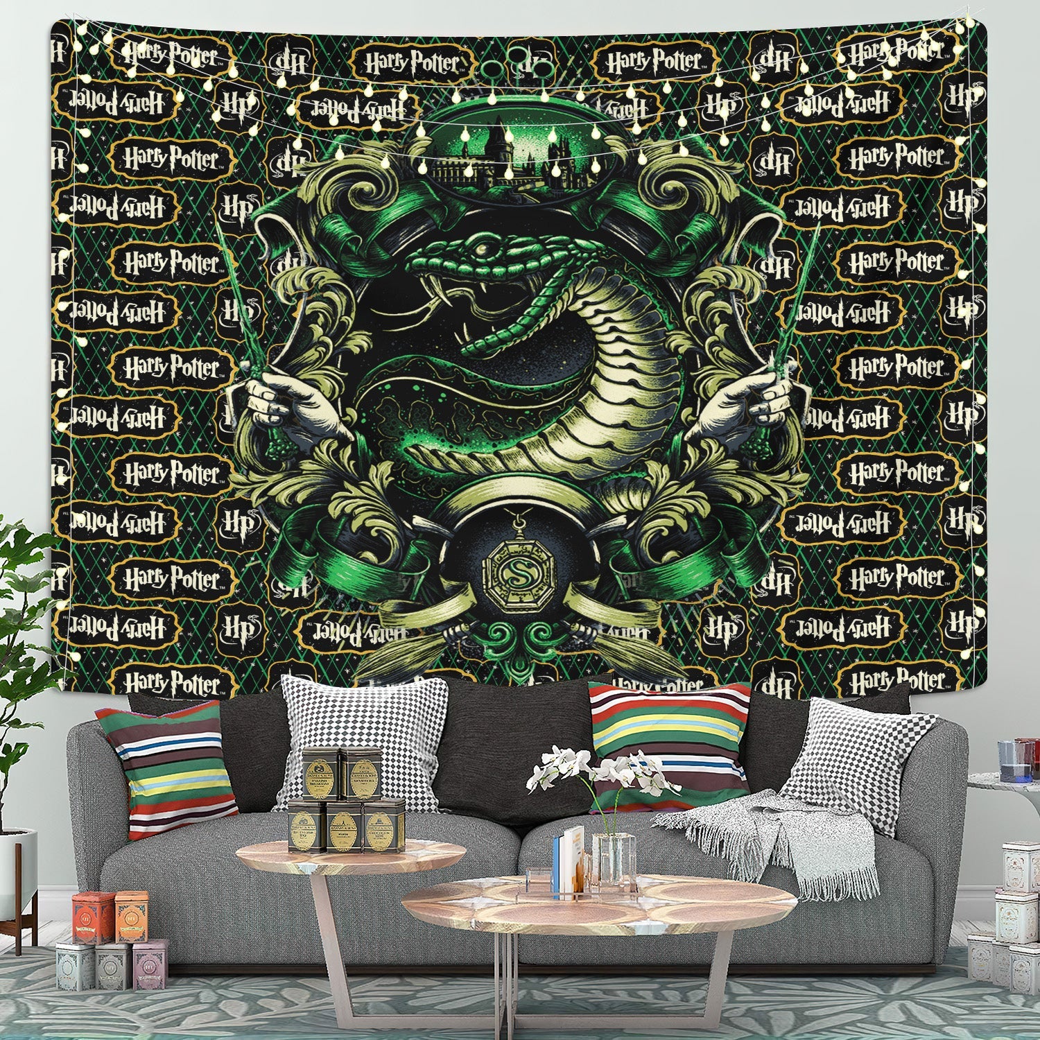 Harry Potter Slytherin Style 1 Tapestry Room Decor Nearkii