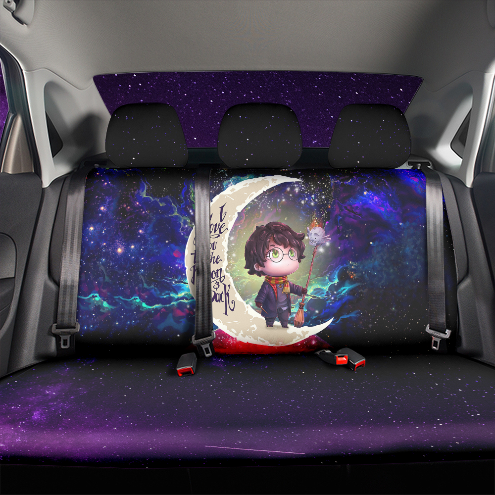 Harry Potter Chibi Love You To The Moon Galaxy Premium Custom Car Back Seat Covers Decor Protectors Nearkii