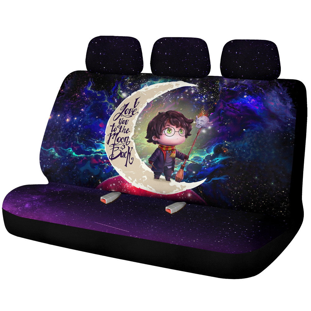 Harry Potter Chibi Love You To The Moon Galaxy Premium Custom Car Back Seat Covers Decor Protectors Nearkii