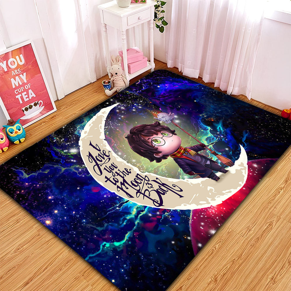 Harry Potter Chibi Love You To The Moon Galaxy Carpet Rug Home Room Decor Nearkii