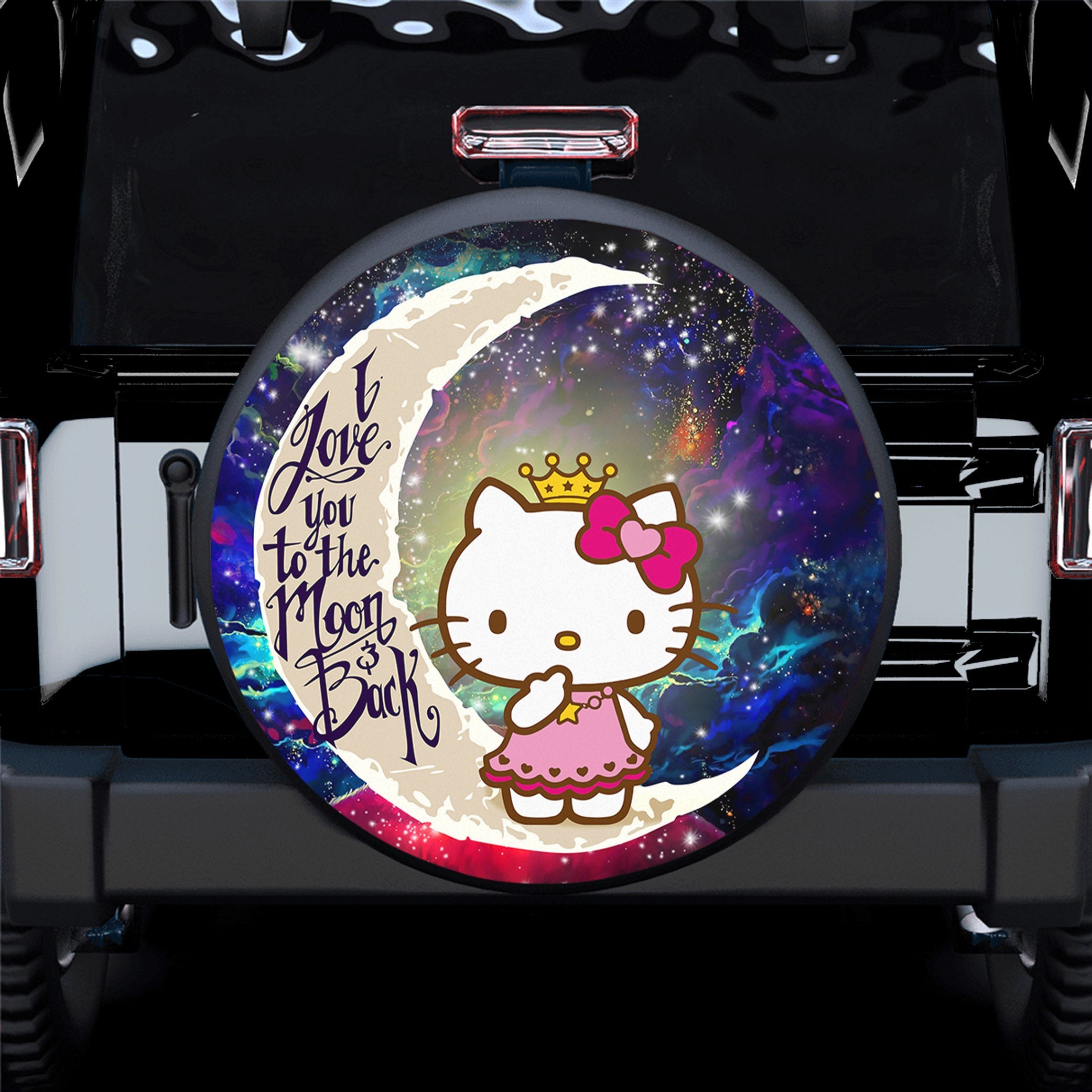 Hello Kitty Love You To The Moon Galaxy Spare Tire Covers Gift For Campers Nearkii