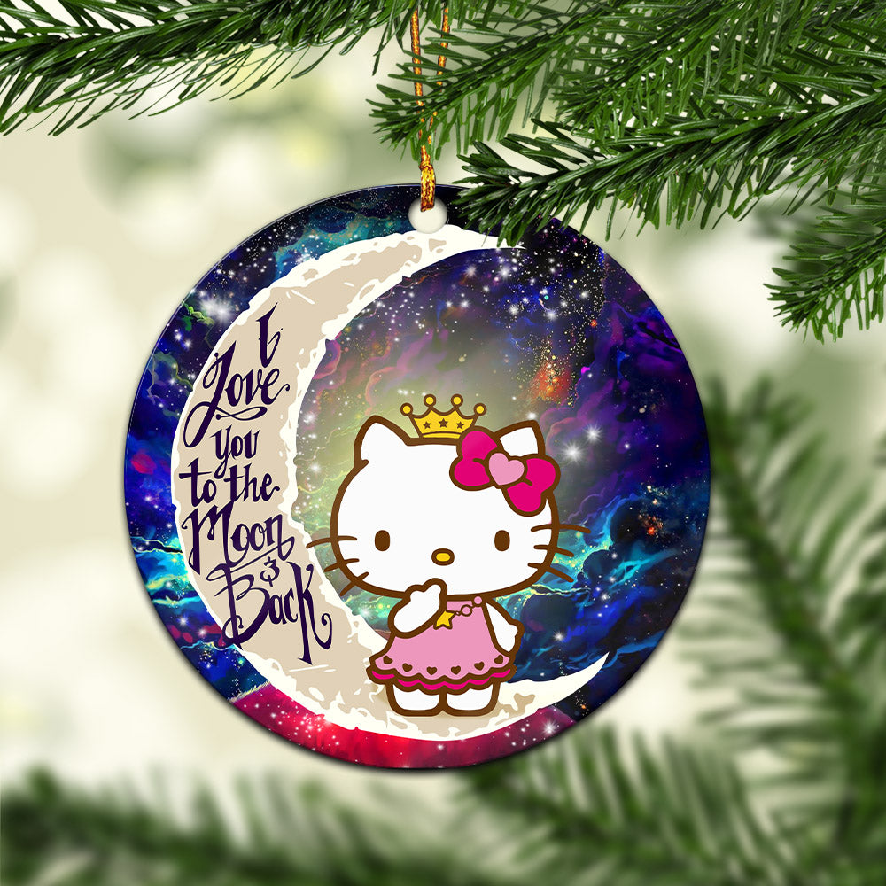 Hello Kitty Love You To The Moon Galaxy Mica Circle Ornament Perfect Gift For Holiday Nearkii