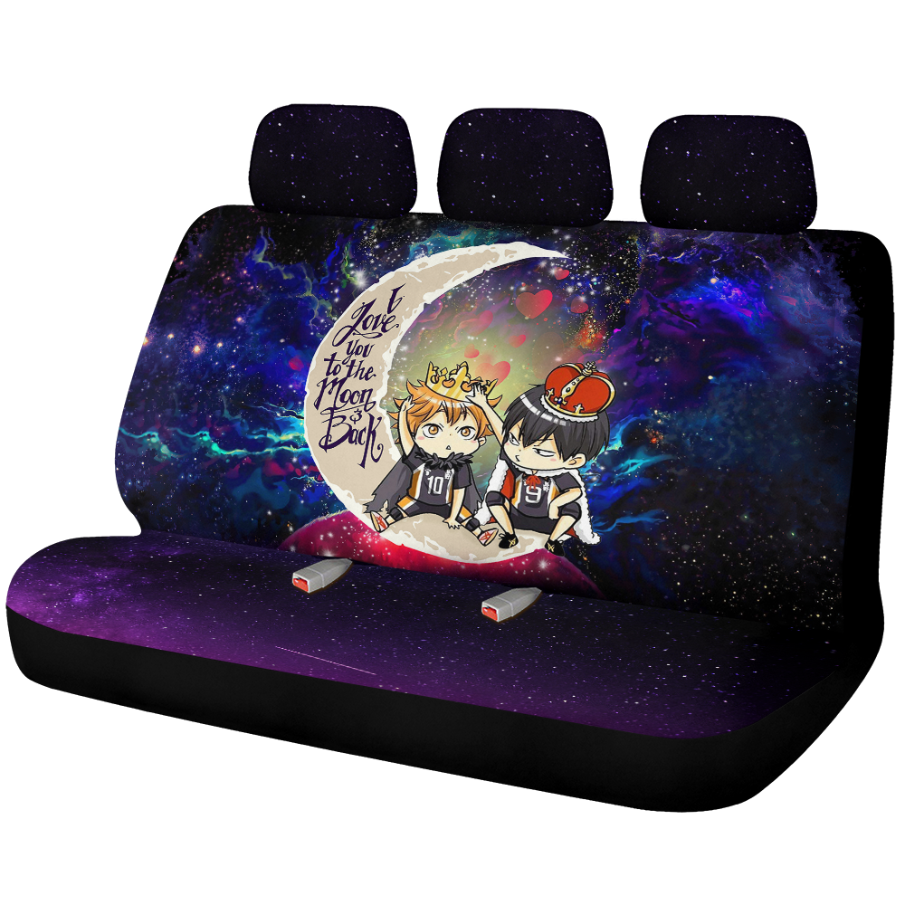 Hinata And Tobio Haikyuu Love You To The Moon Galaxy Premium Custom Car Back Seat Covers Decor Protectors Nearkii