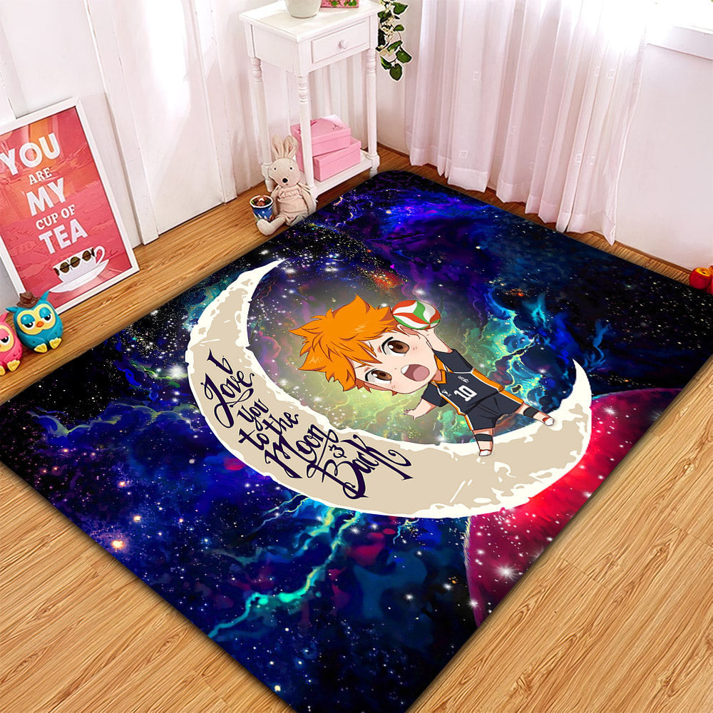 Hinata Haikyuu Love You To The Moon Galaxy Carpet Rug Home Room Decor Nearkii