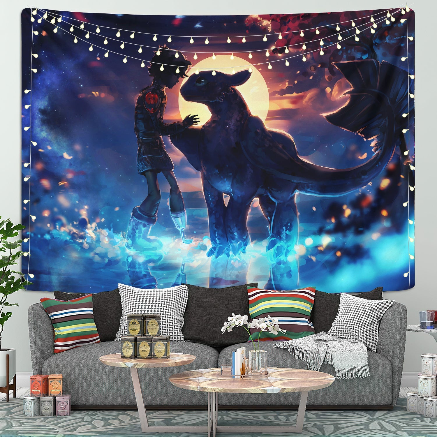 How To Train Your Dragon Friends Tapestry Room Decor Nearkii