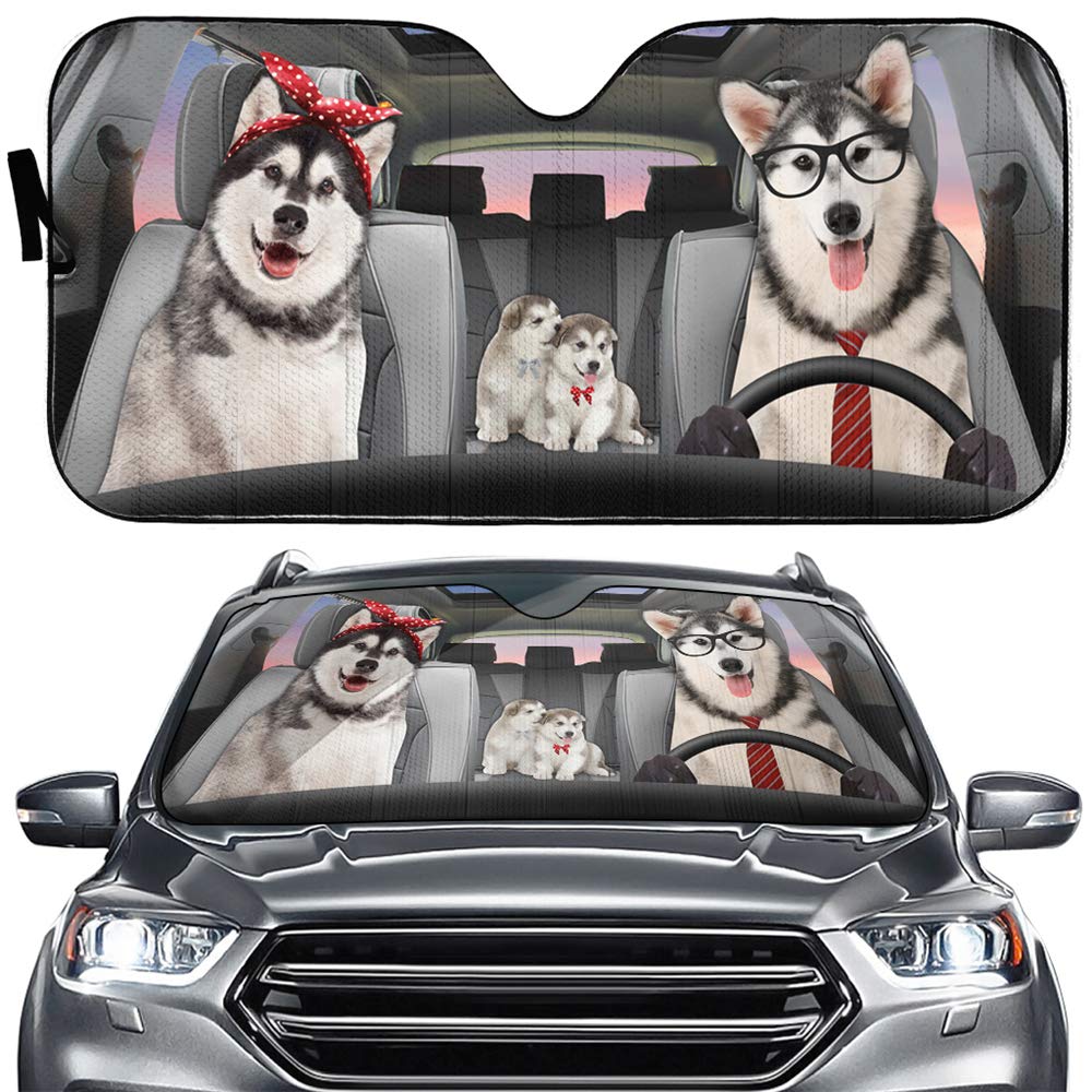 Husky Dog Driver Sunshades Nearkii