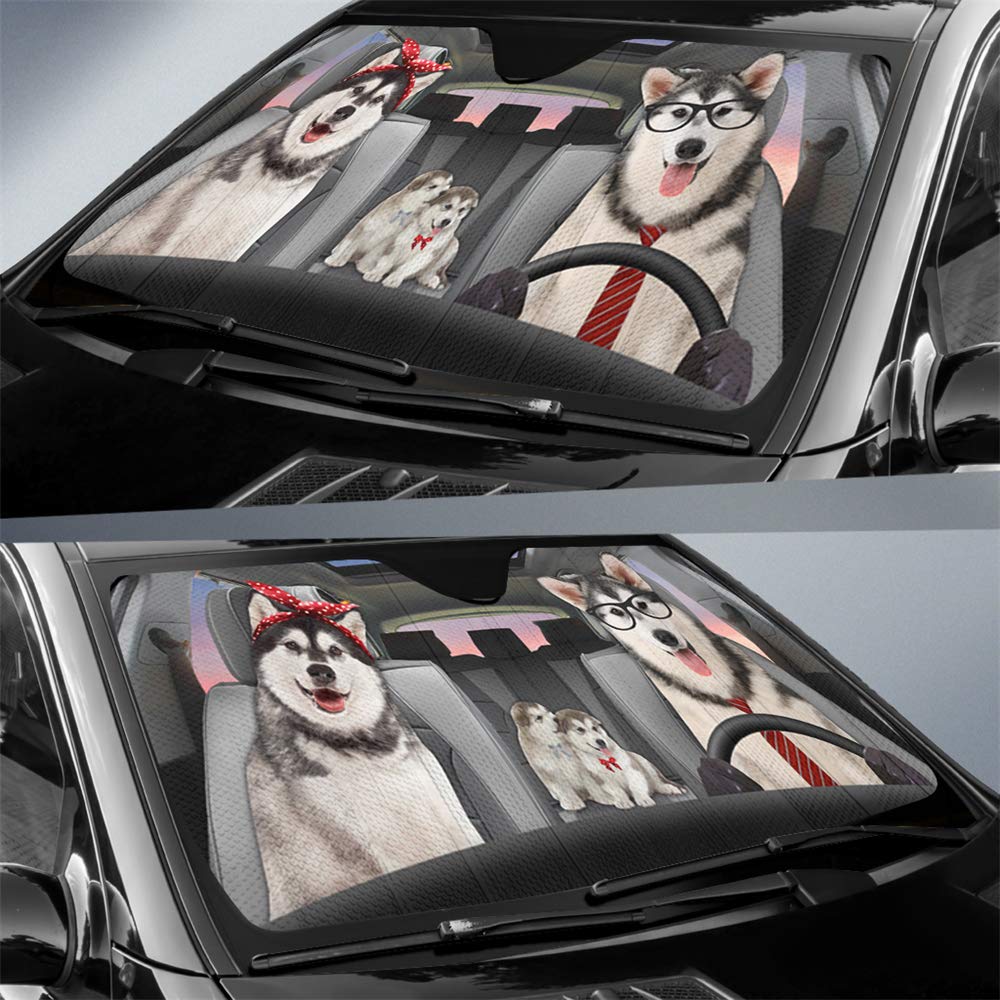 Husky Dog Driver Sunshades Nearkii