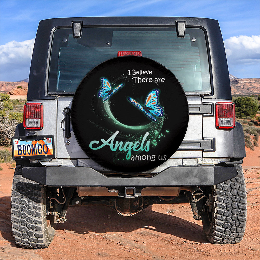 I Believe There Are Angels Car Spare Tire Cover Gift For Campers Nearkii