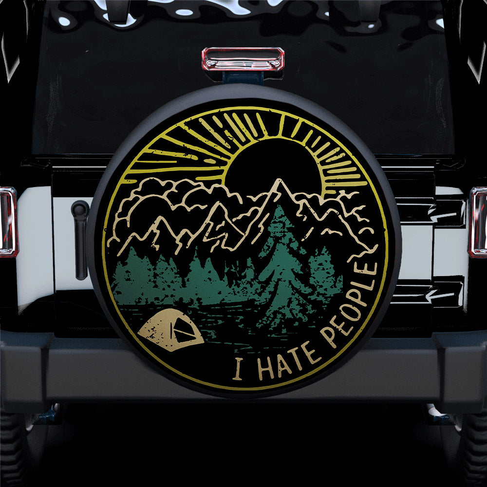 I Hate People Happy Camper Car Spare Tire Cover Gift For Campers Nearkii