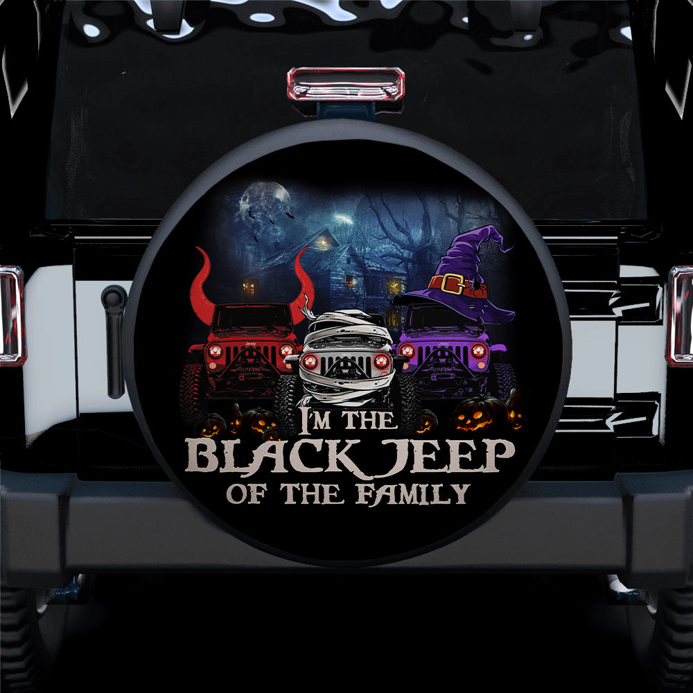 I Am The Black Jeep Of The Family Halloween Car Spare Tire Covers Gift For Campers Nearkii