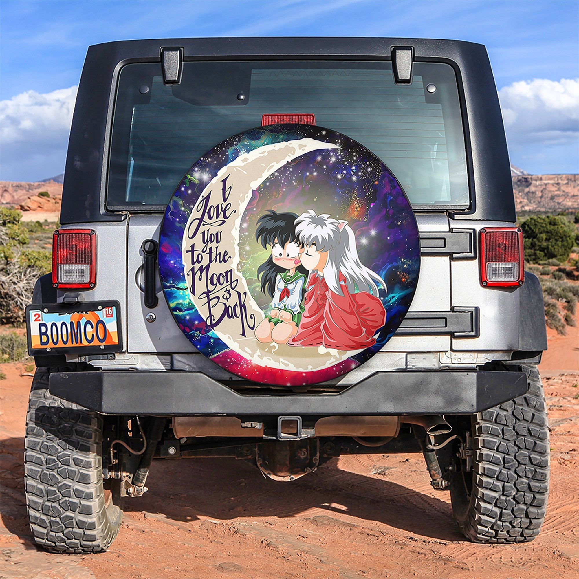 Inuyasha Love You To The Moon Galaxy Spare Tire Covers Gift For Campers Nearkii