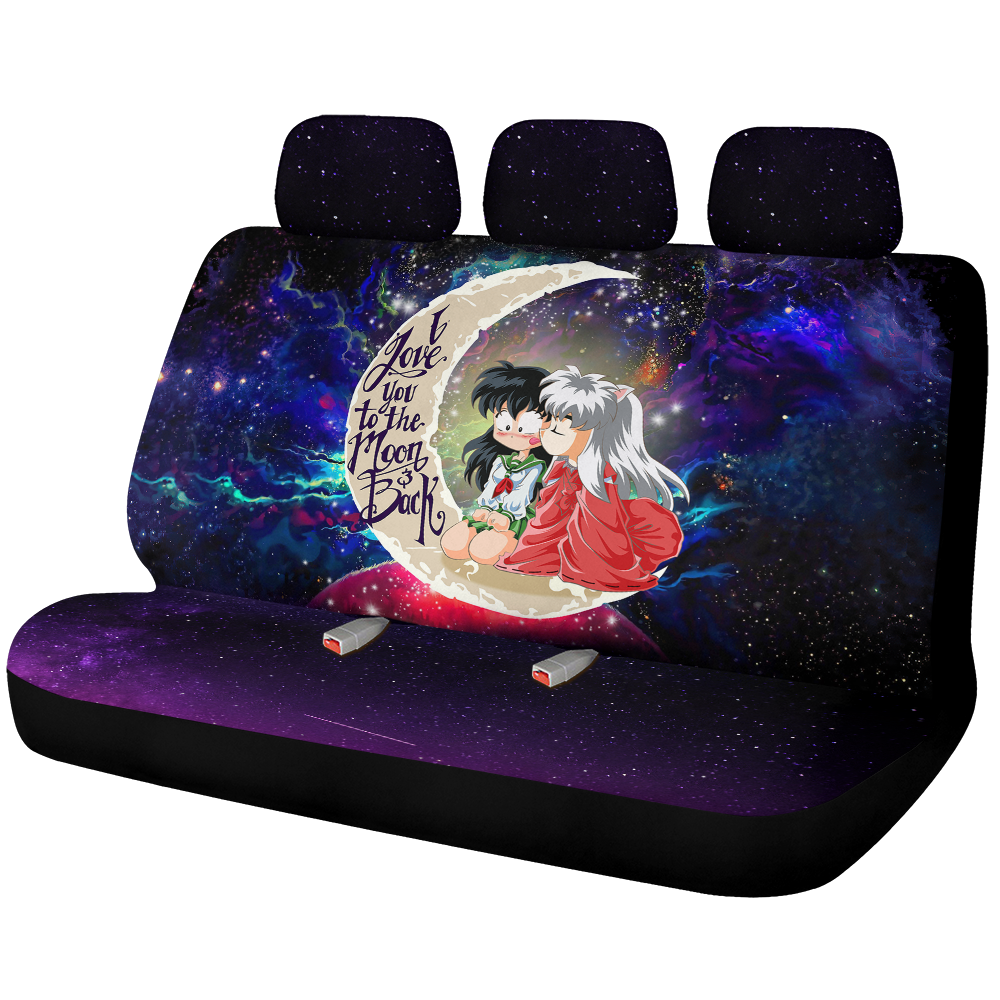 Inuyasha Love You To The Moon Galaxy Premium Custom Car Back Seat Covers Decor Protectors Nearkii