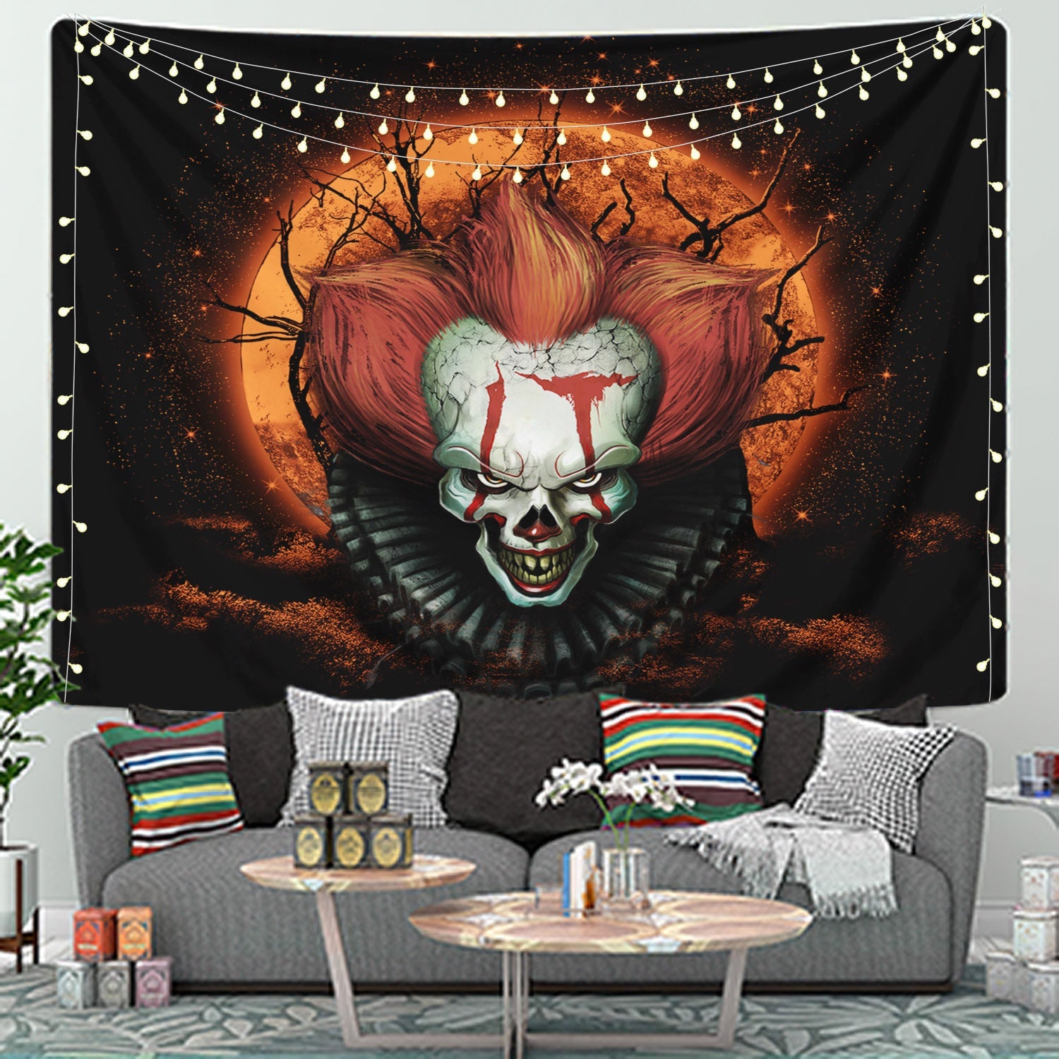 It Horror Movie Moonlight Tapestry Room Decor Nearkii