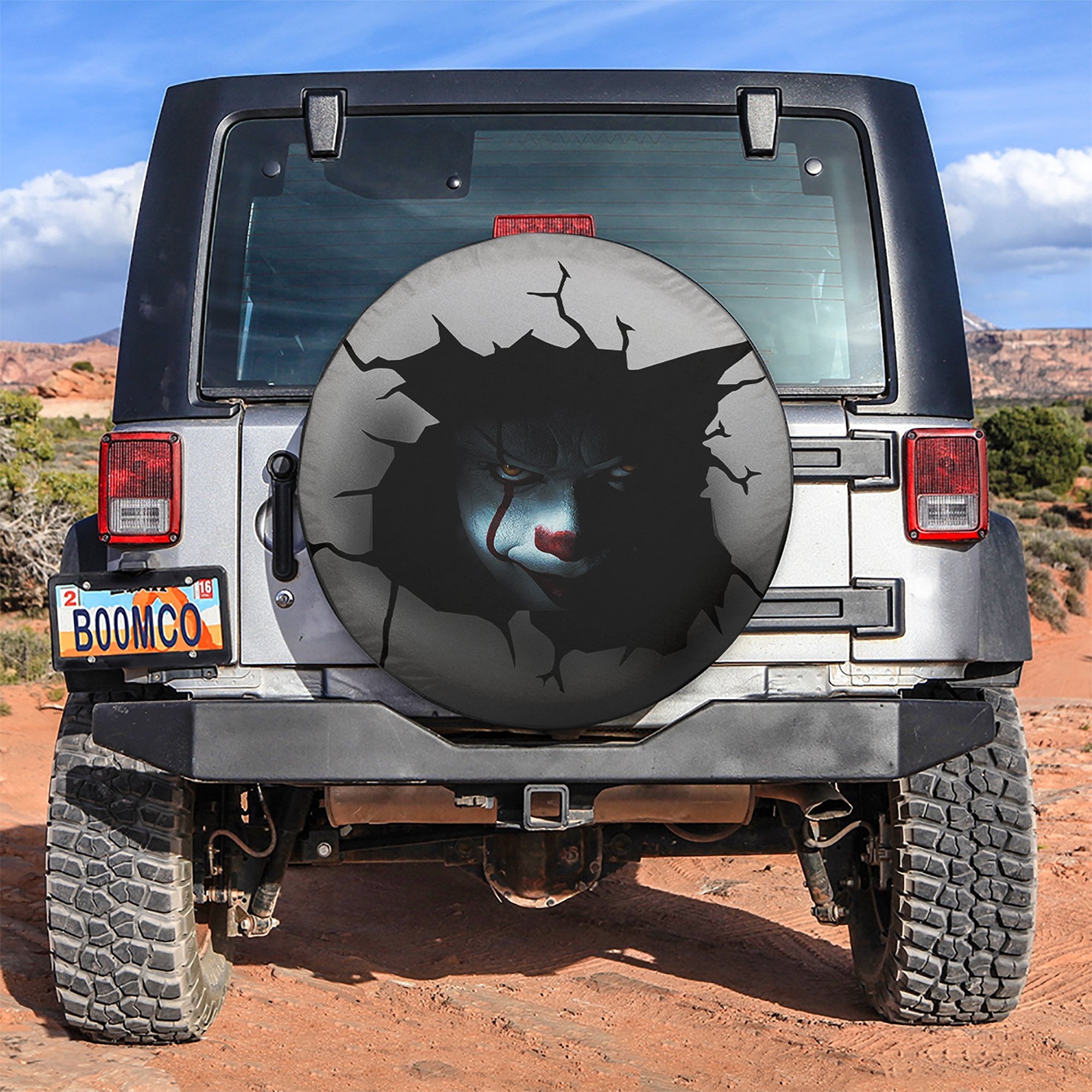 It Penny Wise Horror Movies Creepy Jeep Car Spare Tire Covers Gift For Campers Nearkii