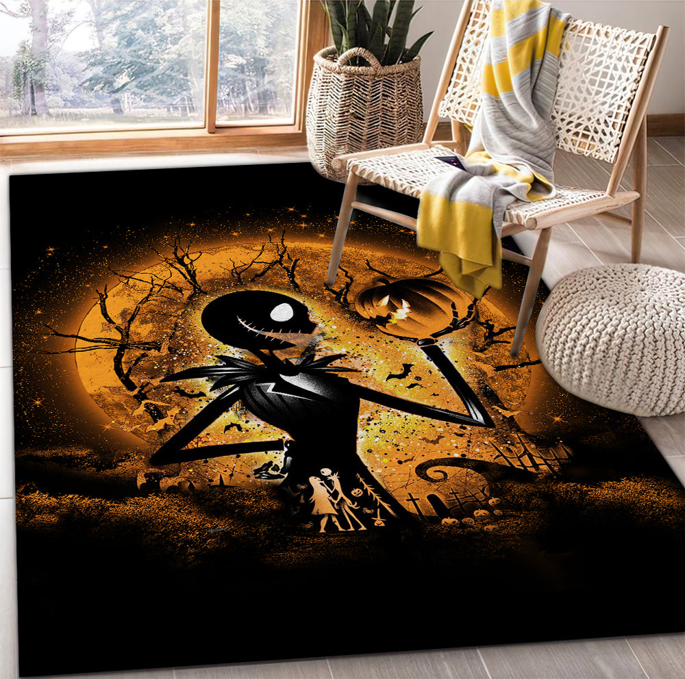 Jack Skellington Nightmare Before Christmas Moonlight Area Carpet Rug Home Decor Bedroom Living Room Decor Nearkii