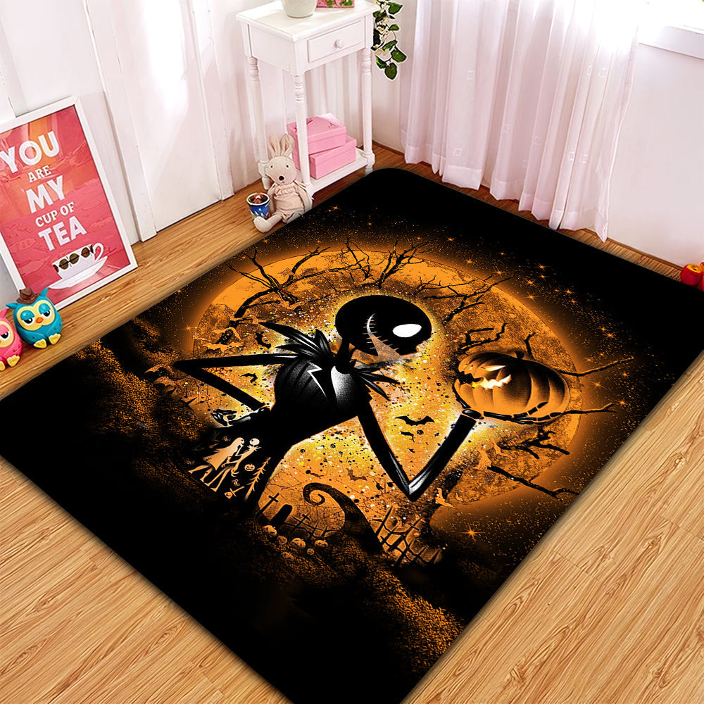 Jack Skellington Nightmare Before Christmas Moonlight Area Carpet Rug Home Decor Bedroom Living Room Decor Nearkii