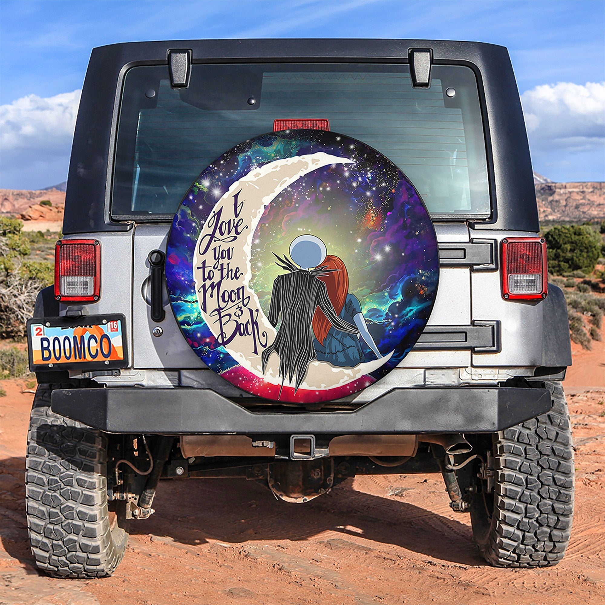 Jack And Sally Nightmare Before Christmas Love Moon And Back Spare Tire Covers Gift For Campers Nearkii