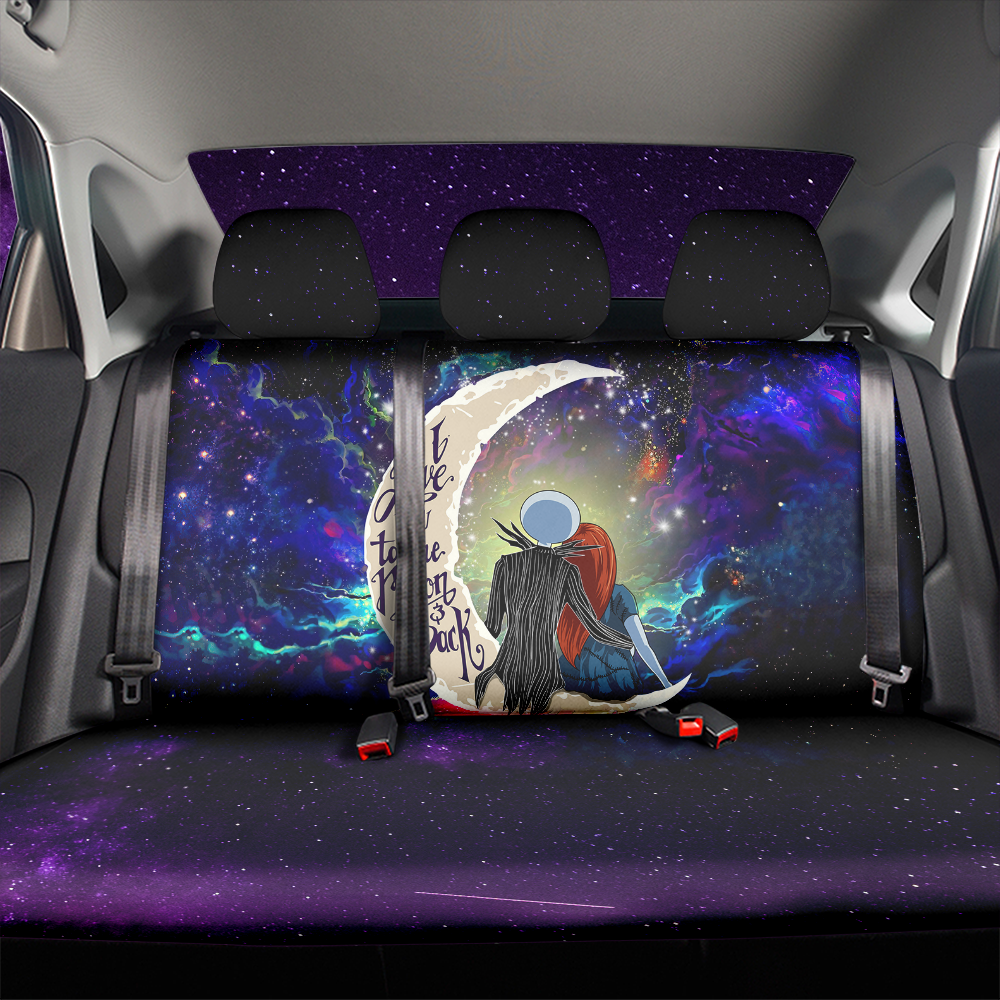 Jack And Sally Nightmare Before Christmas Love You To The Moon Galaxy Premium Custom Car Back Seat Covers Decor Protectors Nearkii