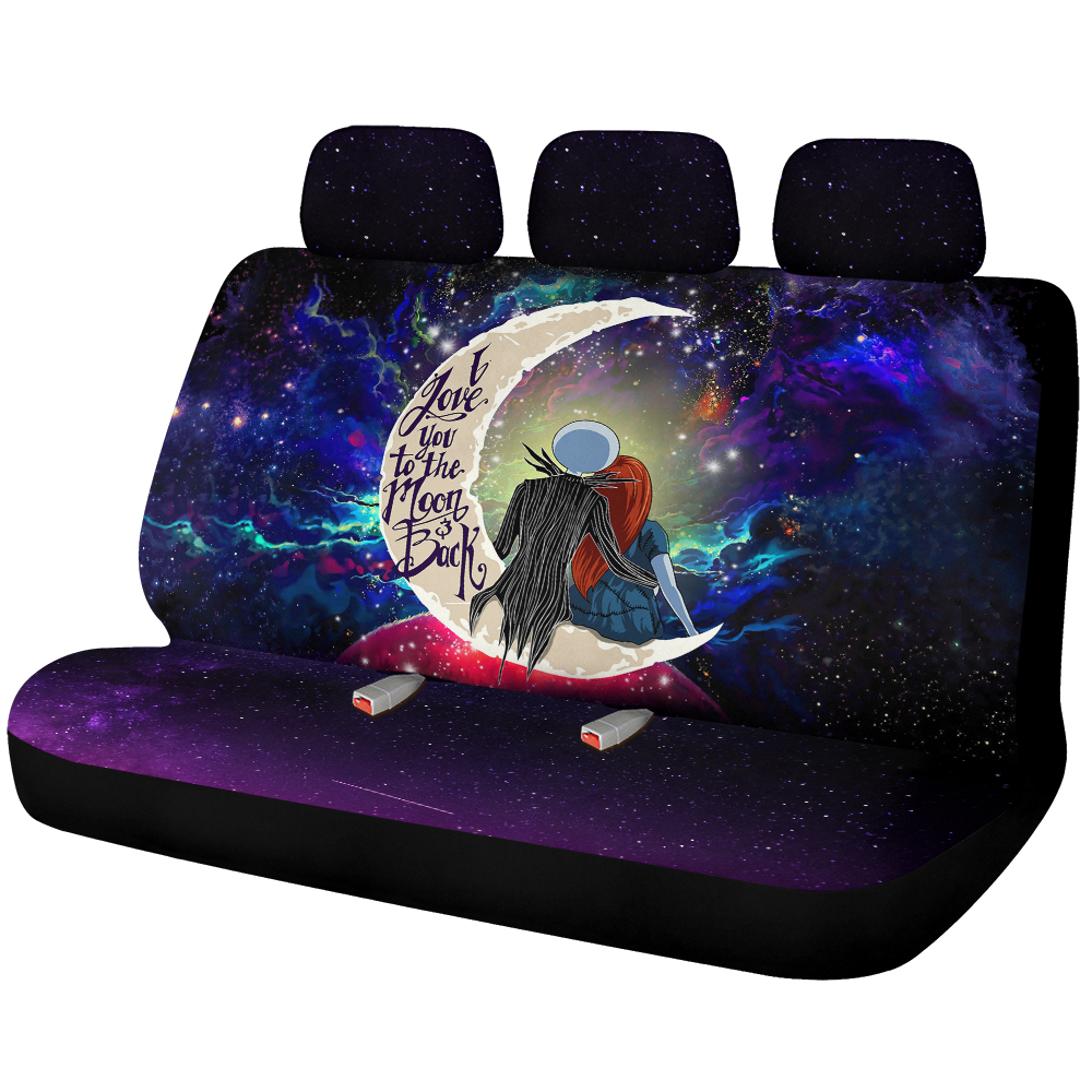 Jack And Sally Nightmare Before Christmas Love You To The Moon Galaxy Premium Custom Car Back Seat Covers Decor Protectors Nearkii