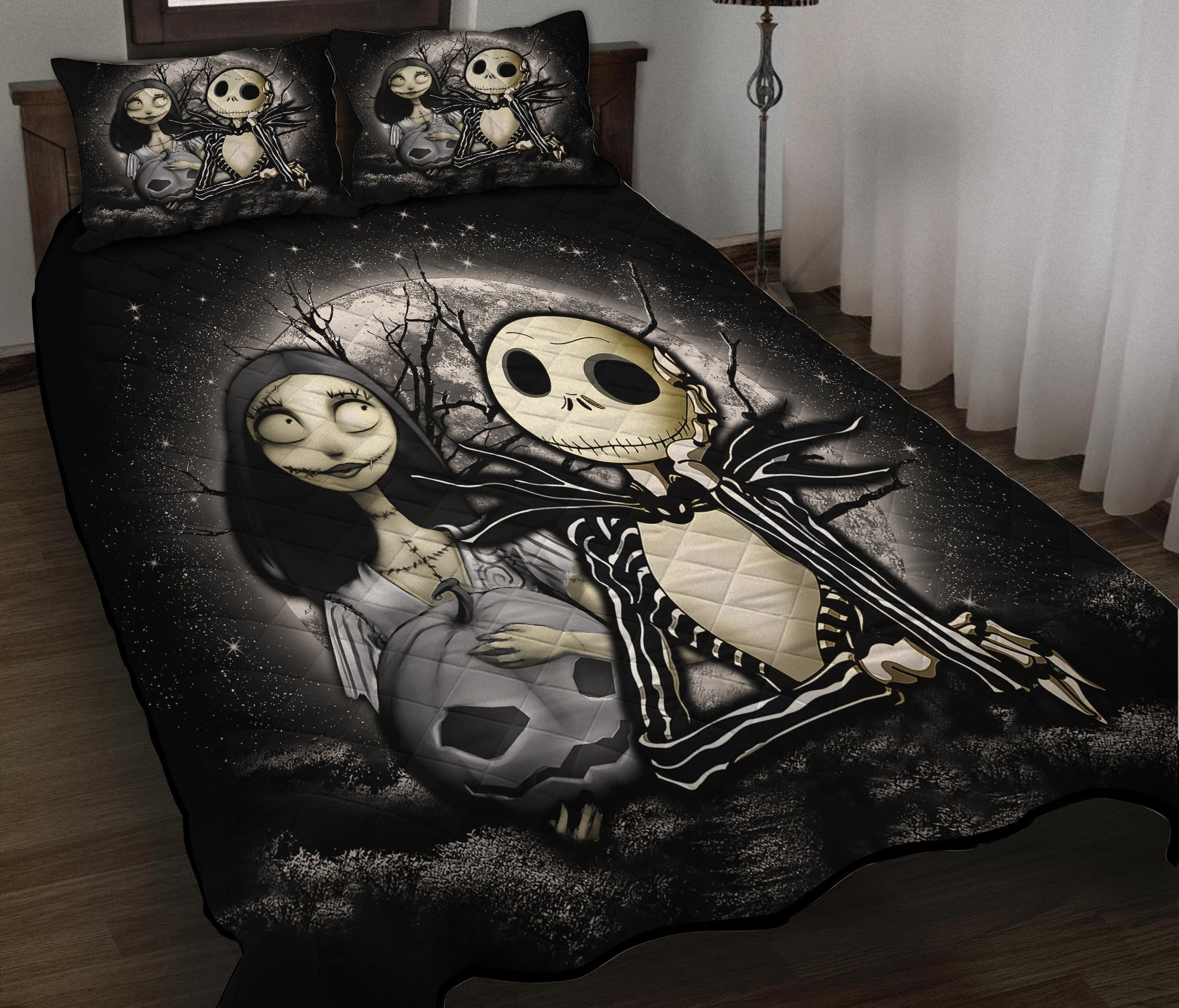 Jack And Sally Nightmare Before Christmas Moonlight Quilt Bed Sets Nearkii