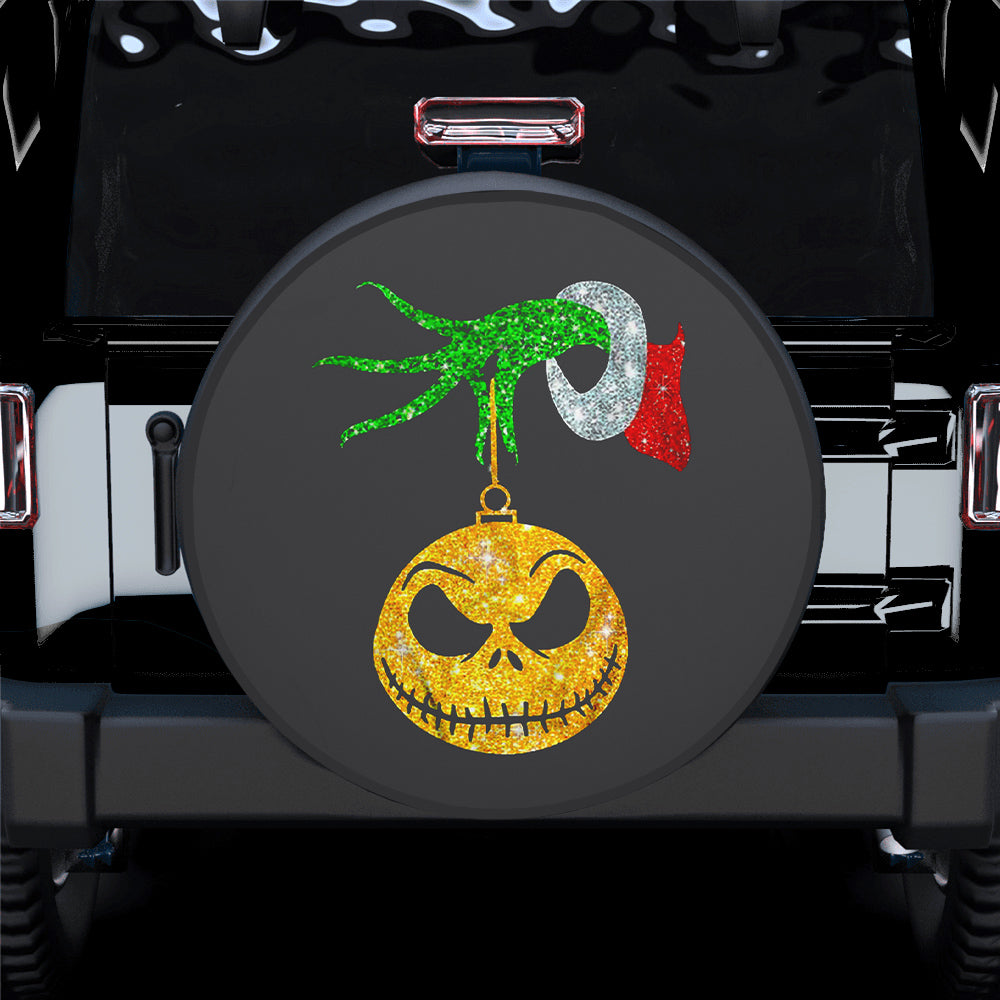 Jack Skellington Grinch Bling Bling Car Spare Tire Covers Gift For Campers Nearkii