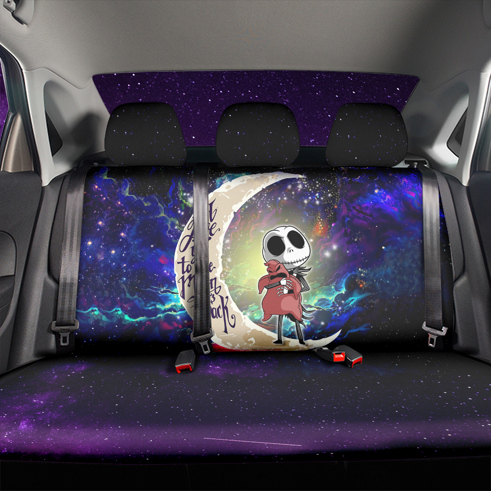 Jack Skellington Nightmare Before Christmas Love You To The Moon Galaxy Premium Custom Car Back Seat Covers Decor Protectors Nearkii