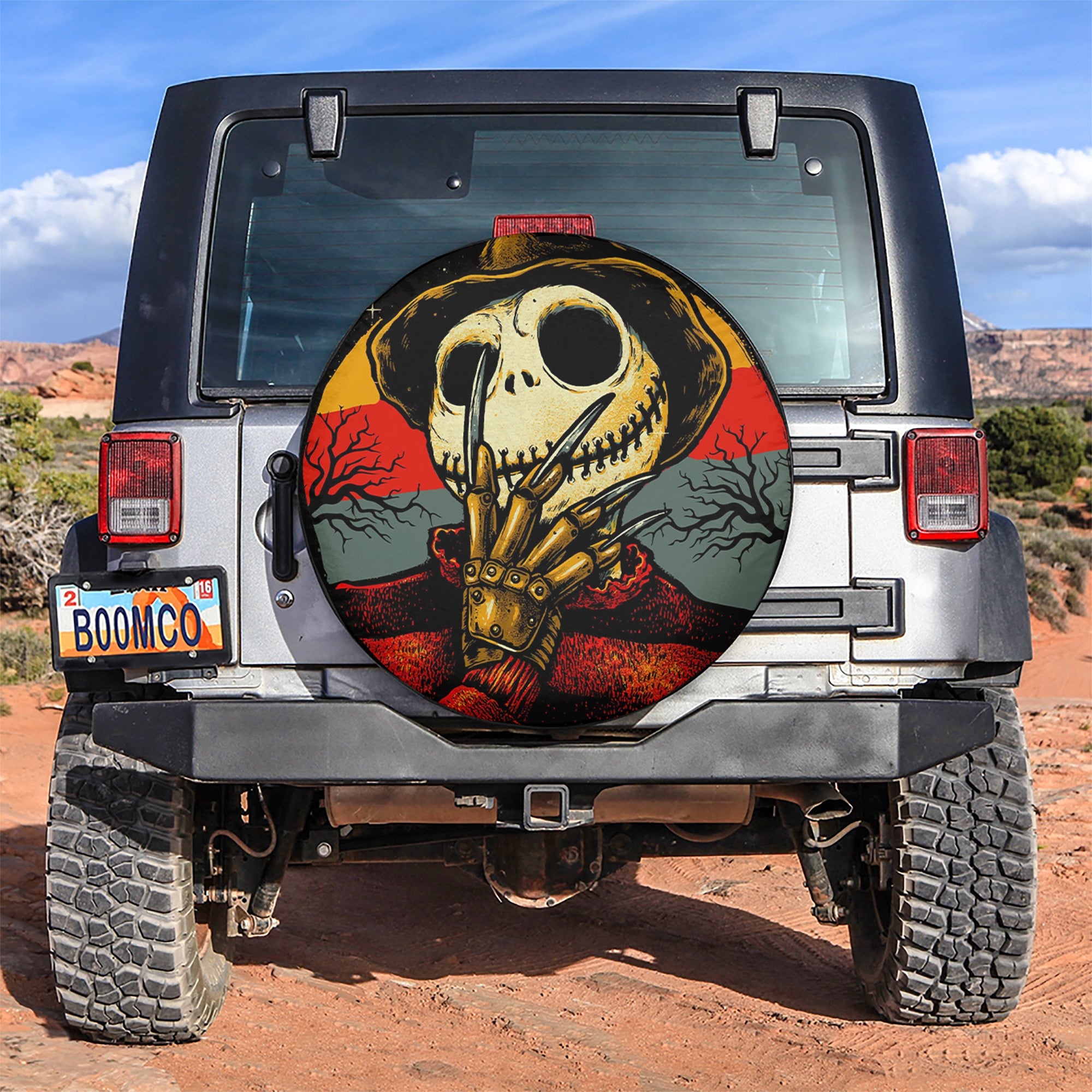 Jack Skellington Nightmare Before Christmas Freddy Krueger Car Spare Tire Covers Gift For Campers Nearkii