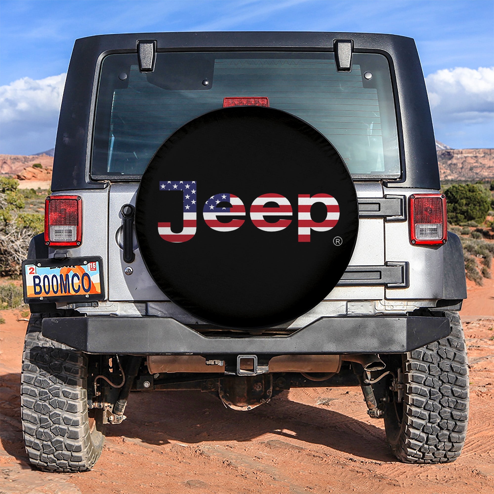 Jeep American Flag Car Spare Tire Covers Gift For Campers Nearkii