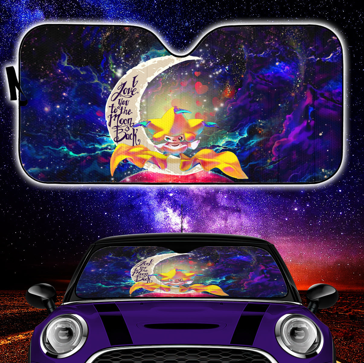 Jirachi Pokemon Love You To The Moon Galaxy Car Auto Sunshades Nearkii