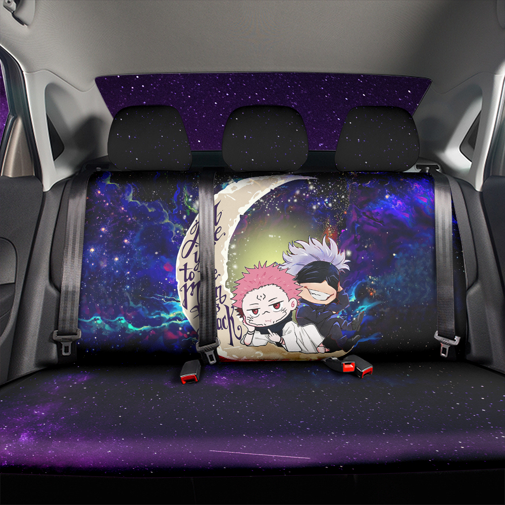 Jujutsu Kaisen Gojo Sakuna Chibi Anime Love You To The Moon Galaxy Premium Custom Car Back Seat Covers Decor Protectors Nearkii