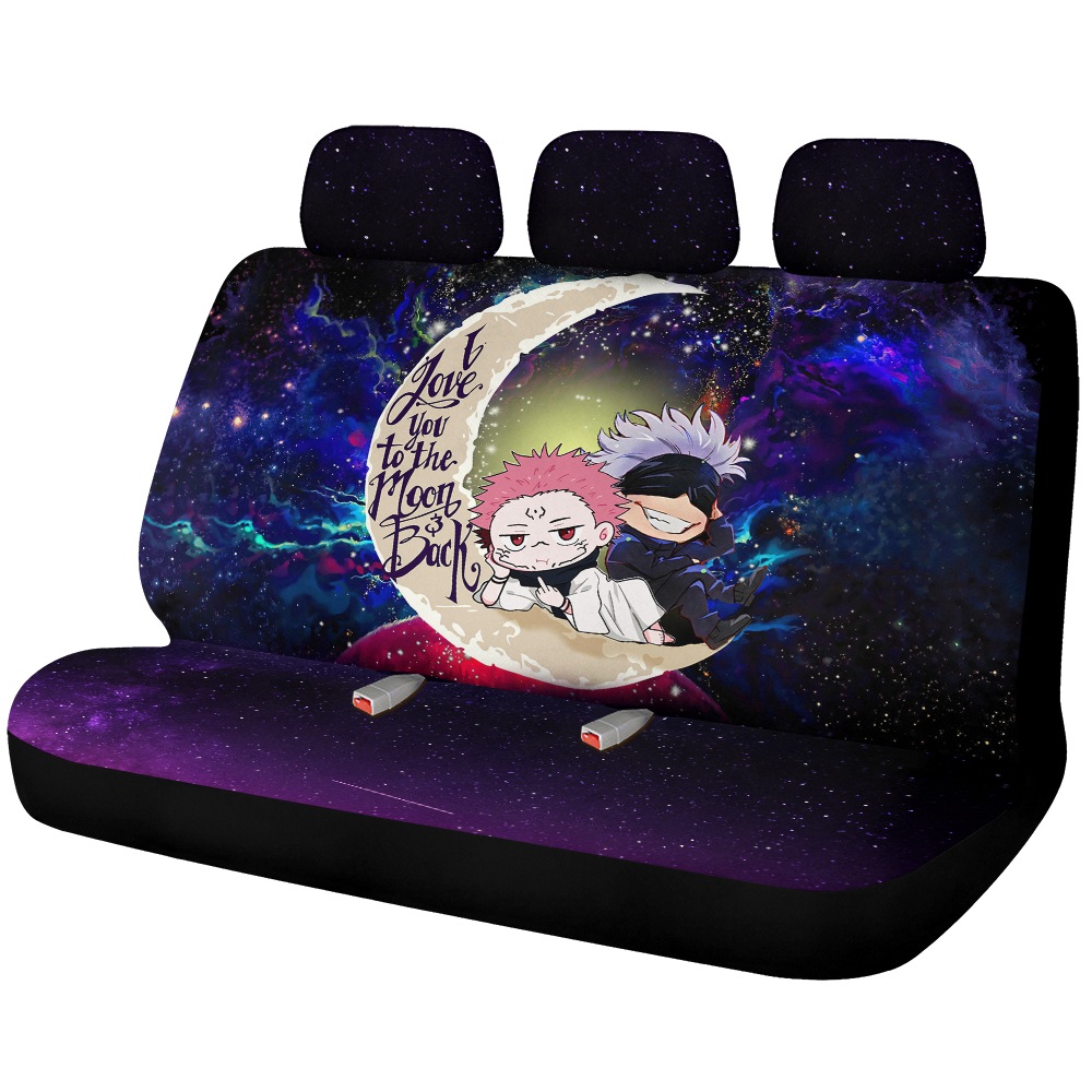 Jujutsu Kaisen Gojo Sakuna Chibi Anime Love You To The Moon Galaxy Premium Custom Car Back Seat Covers Decor Protectors Nearkii