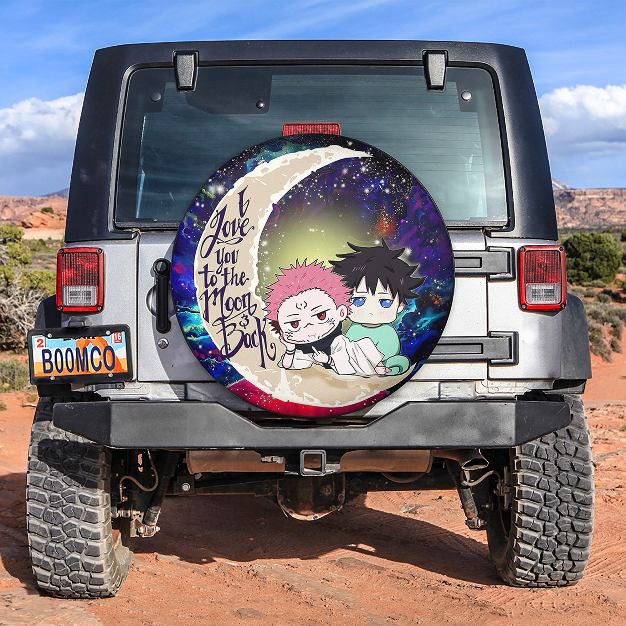 Jujutsu Kaisen Gojo Sukuna Love You To The Moon Galaxy Spare Tire Covers Gift For Campers Nearkii