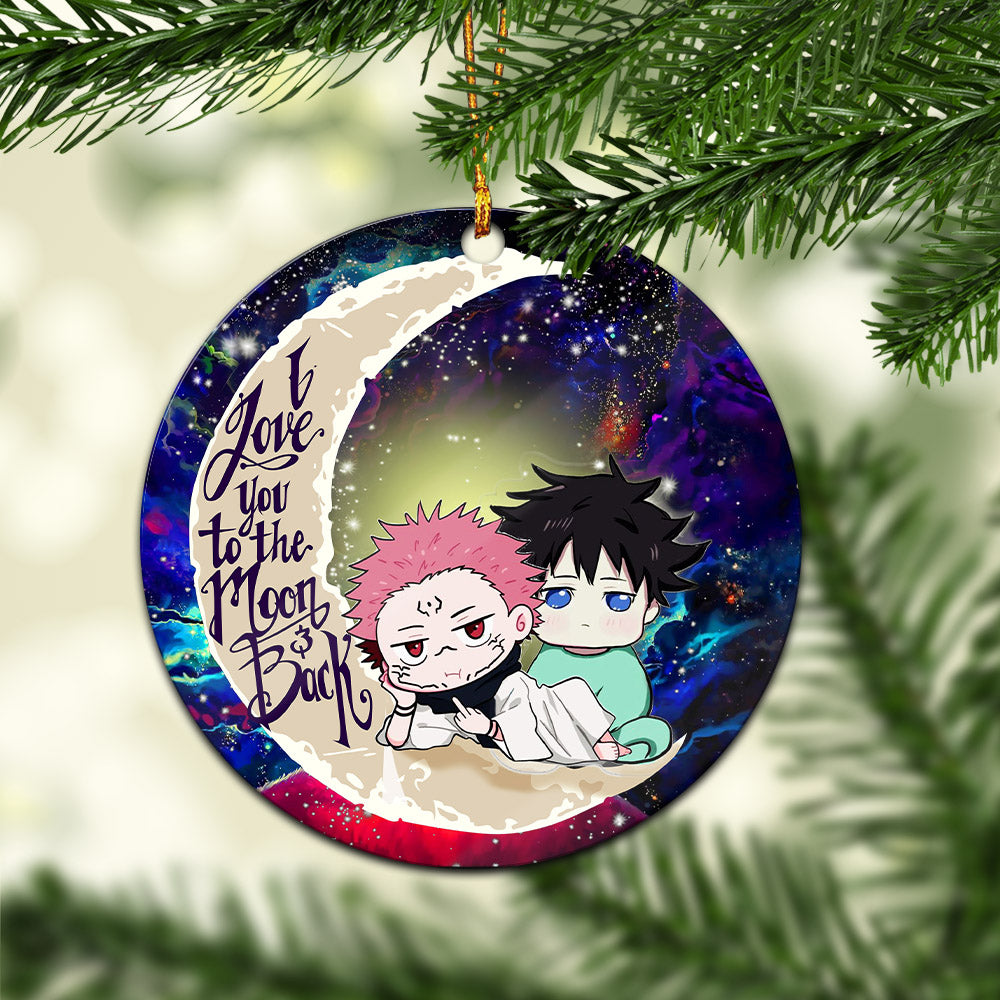 Jujutsu Kaisen Gojo Sakuna Love You To The Moon Galaxy Mica Circle Ornament Perfect Gift For Holiday Nearkii