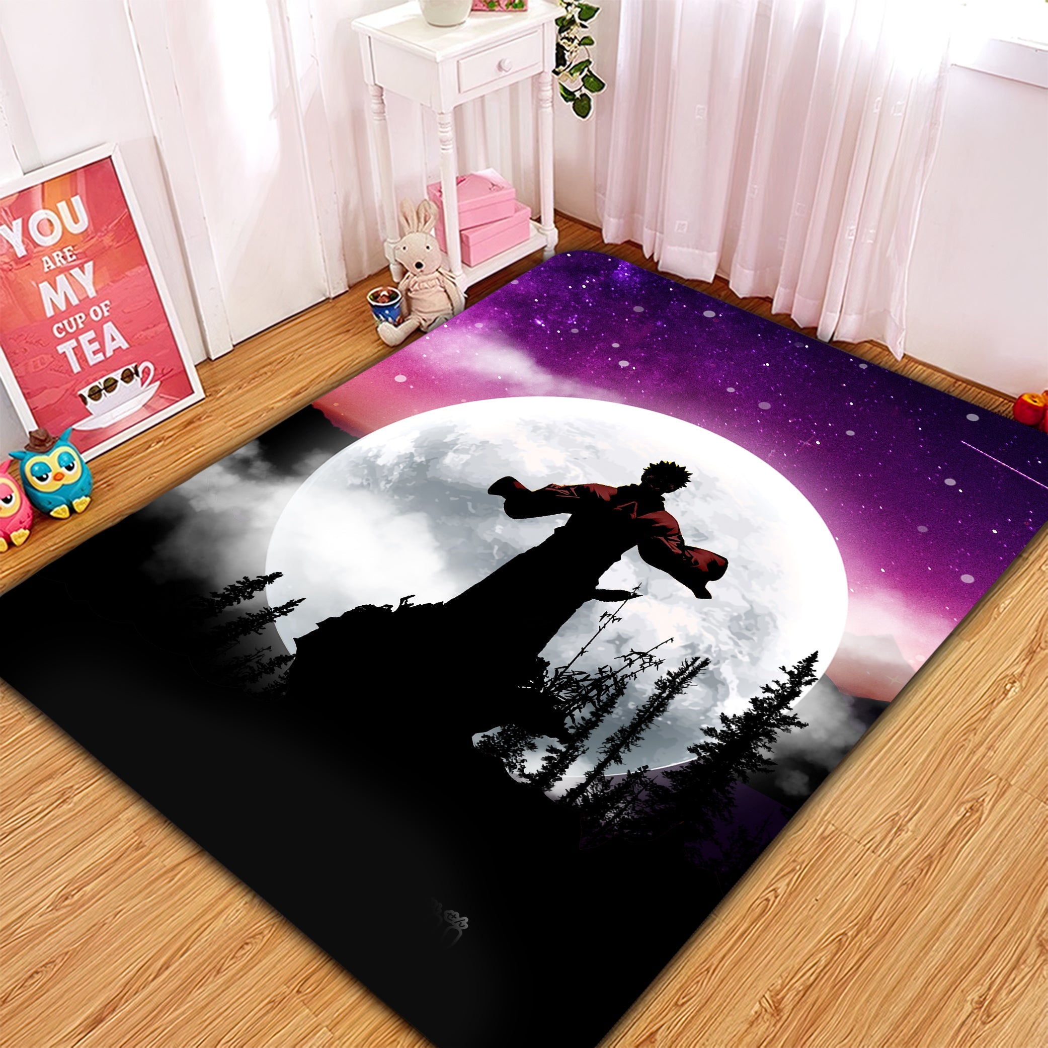 Jujutsu Kaisen Sukuna Moon Night Rug Carpet Rug Home Room Decor Nearkii