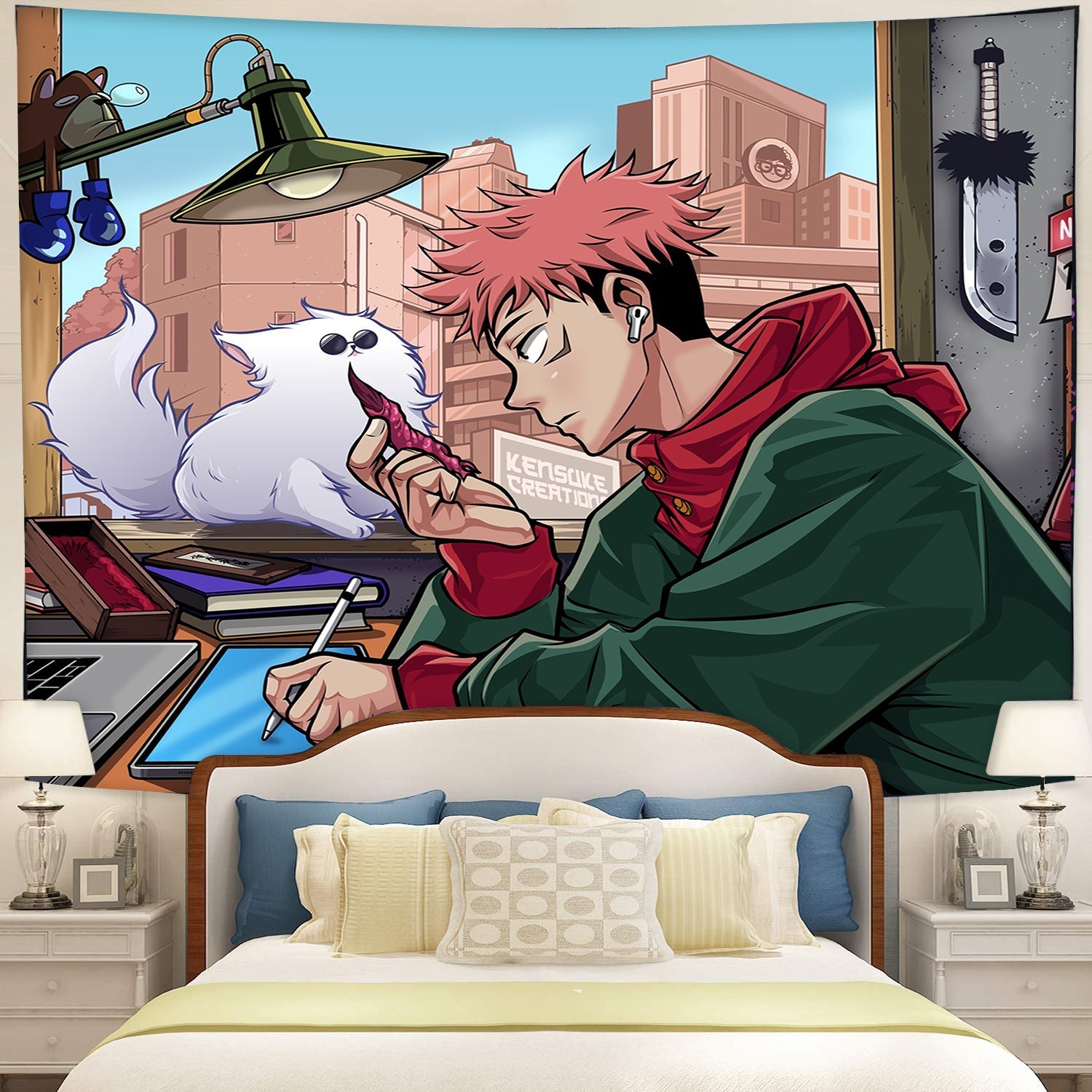 Jujutsu Kaisen Lofi Tapestry Room Decor Nearkii