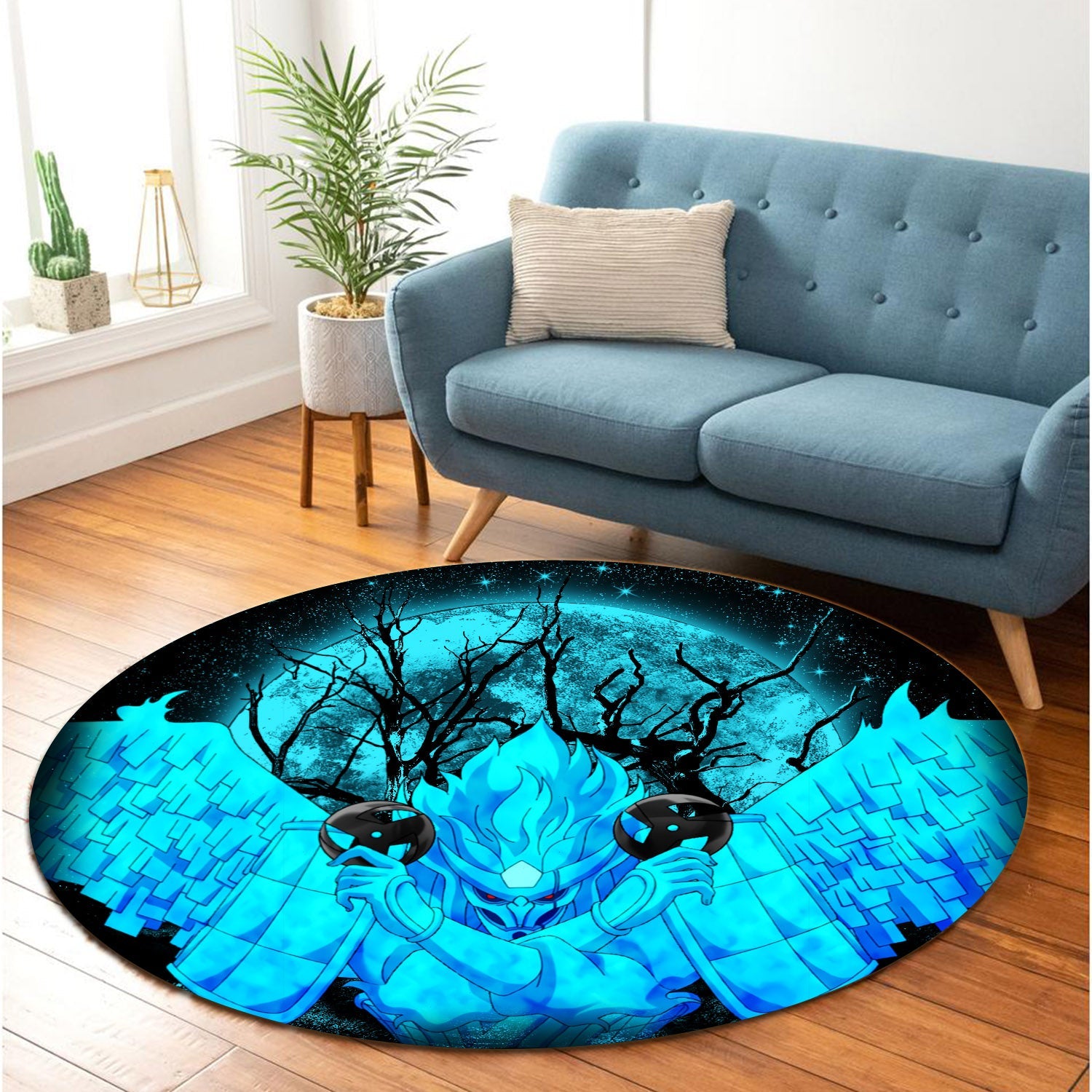 Kakashi Perfect Susano Moonlight Round Carpet Rug Bedroom Livingroom Home Decor Nearkii