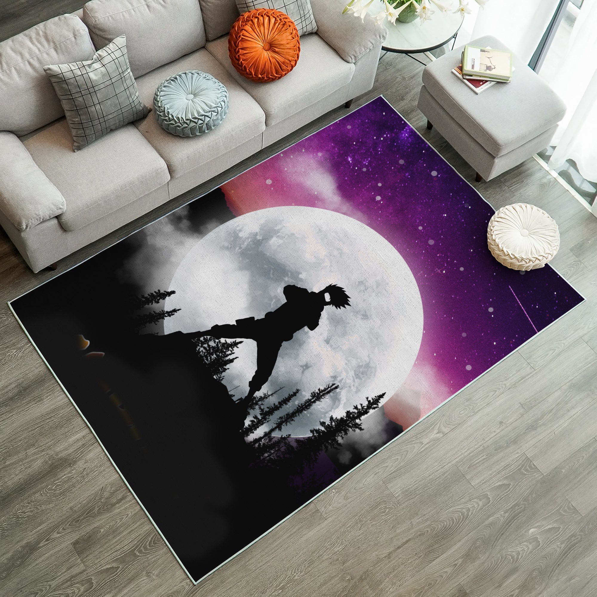 Kakashi Sunset Moon Night Rug Carpet Rug Home Room Decor Nearkii