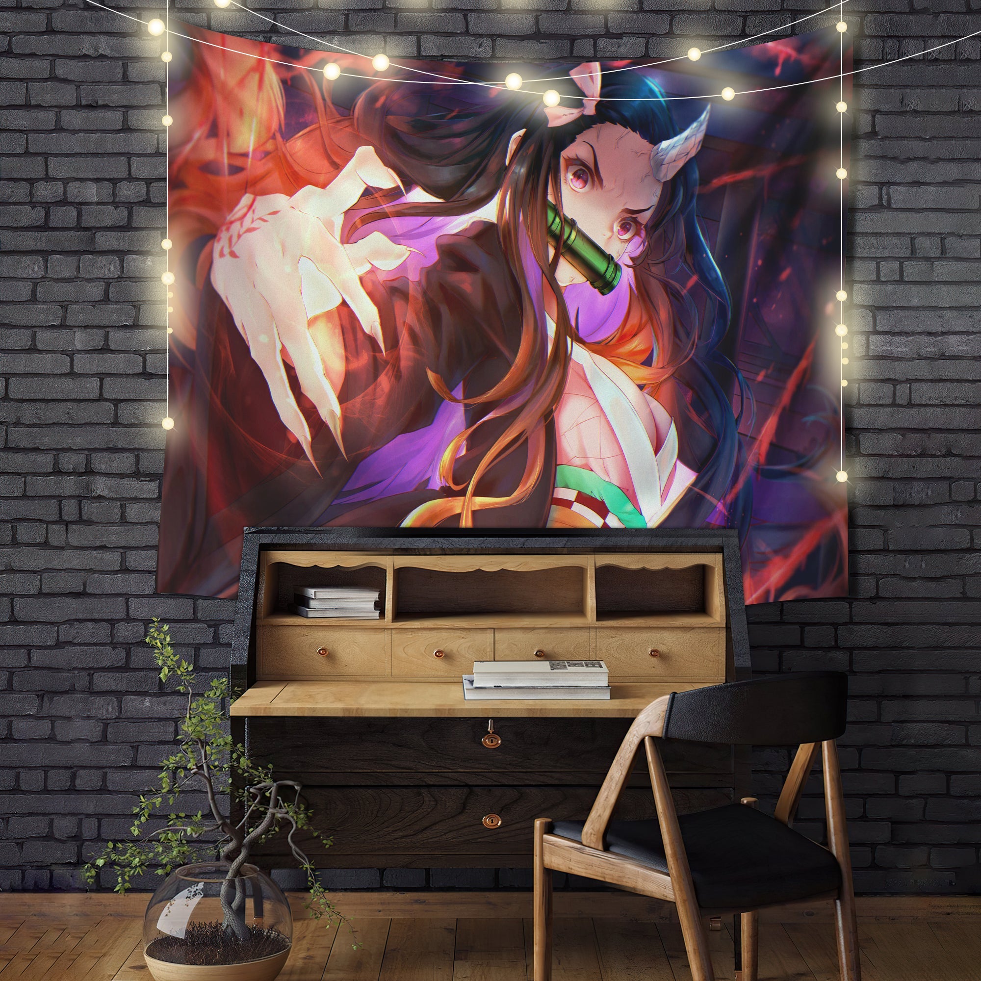 Kamado Nezuko Demon Slayer Tapestry Room Decor Nearkii