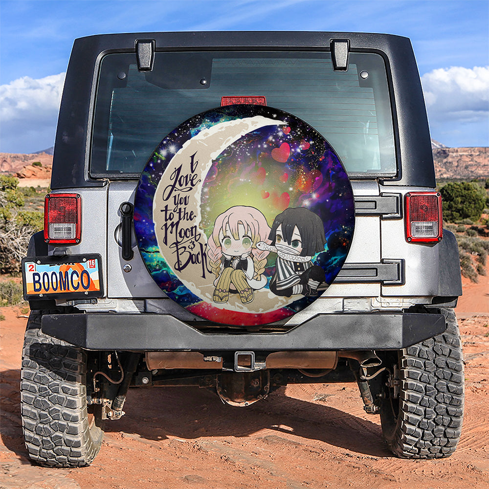 Kanroji And Kaburamaru Demon Slayer Love You To The Moon Galaxy Car Spare Tire Covers Gift For Campers Nearkii