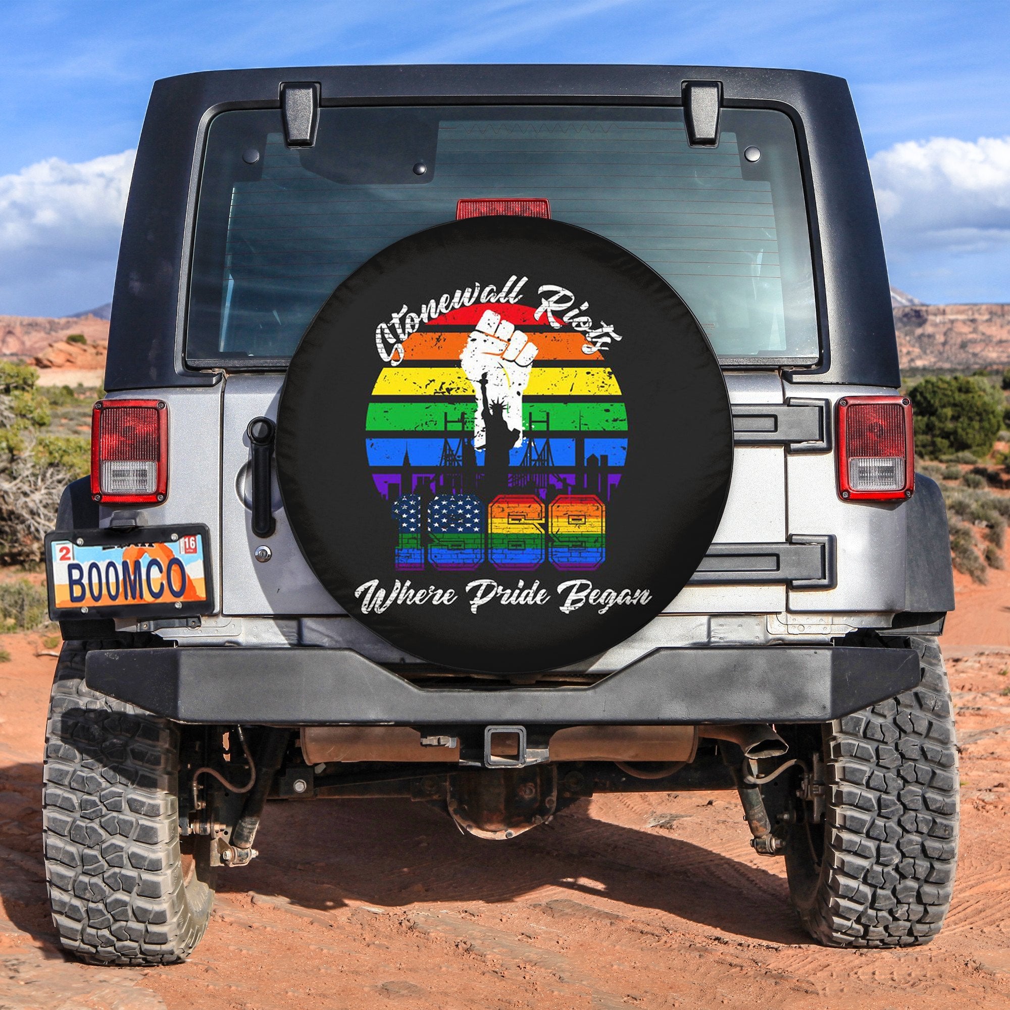 LGBT Where Pride Began Jeep Car Spare Tire Cover Gift For Campers Nearkii