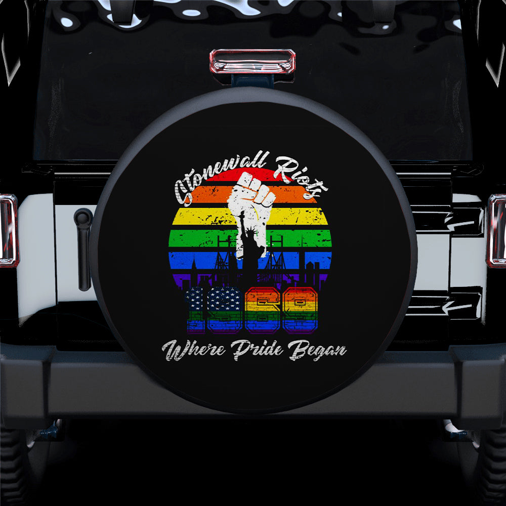 LGBT Where Pride Began Jeep Car Spare Tire Cover Gift For Campers Nearkii