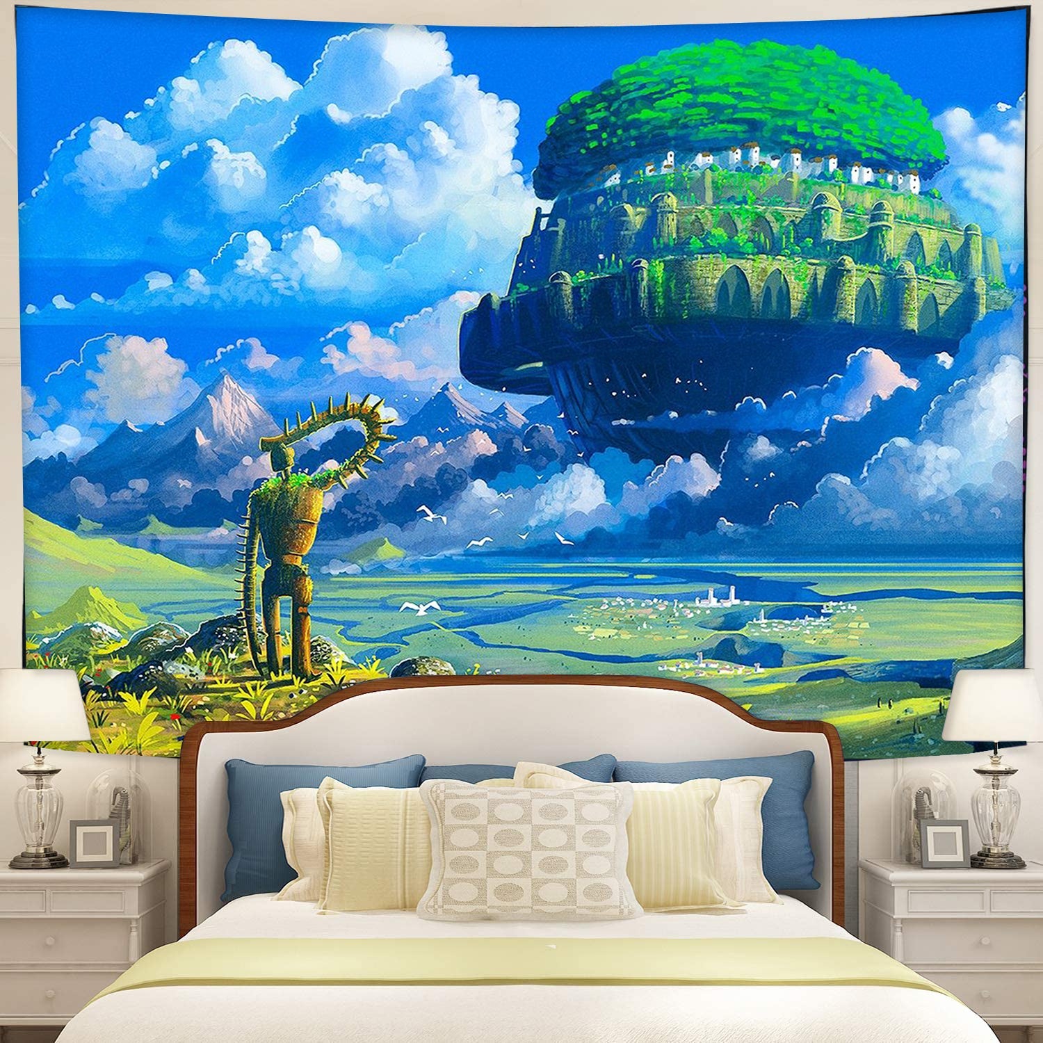 Laputa Castle In The Sky Tapestry Room Decor Nearkii