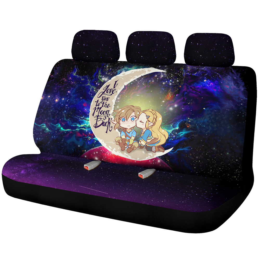 Legend Of Zelda Couple Chibi Couple Love You To The Moon Galaxy Premium Custom Car Back Seat Covers Decor Protectors Nearkii