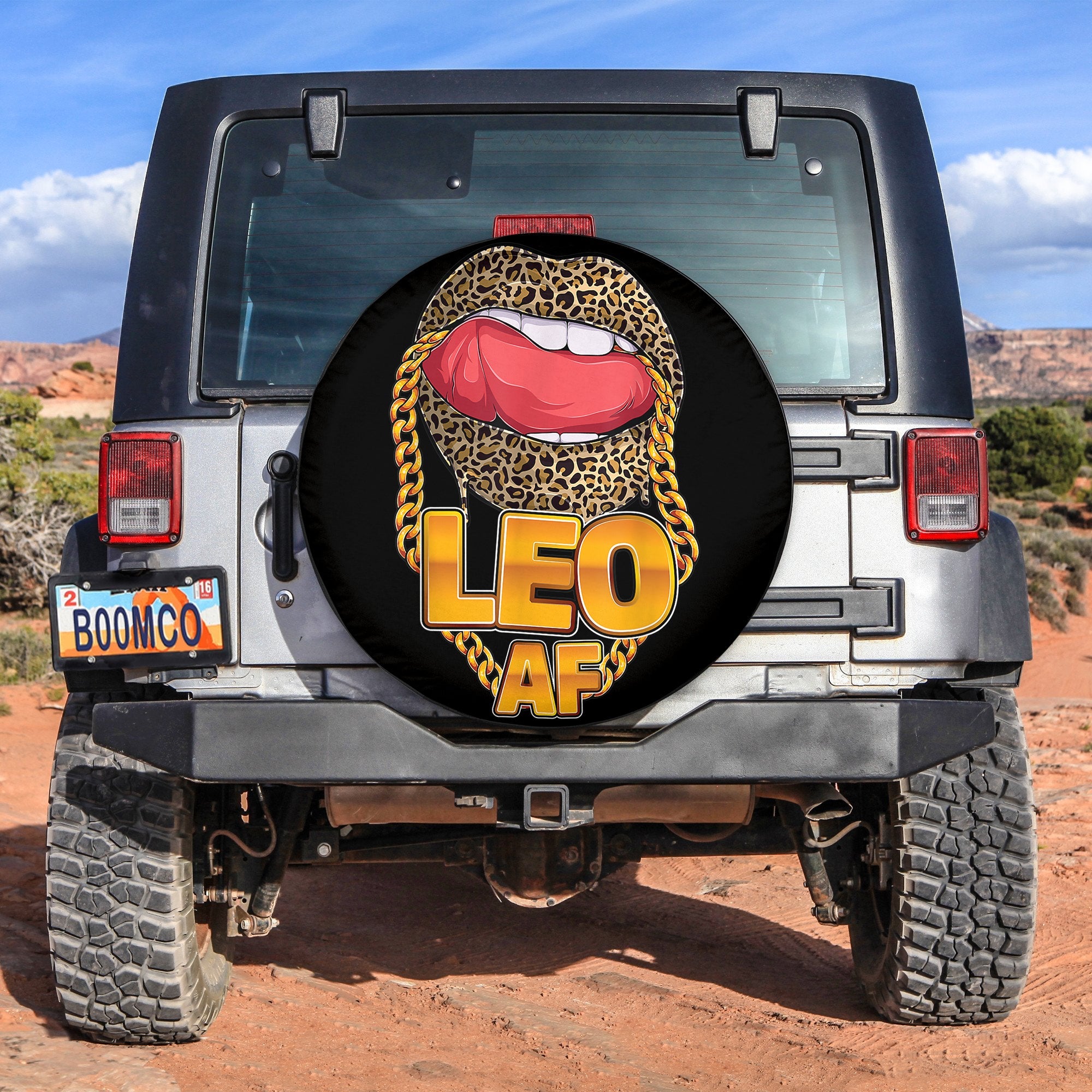 Leo Af Lips leopard Astrology Zodiac Spare Tire Cover Gift For Campers Nearkii