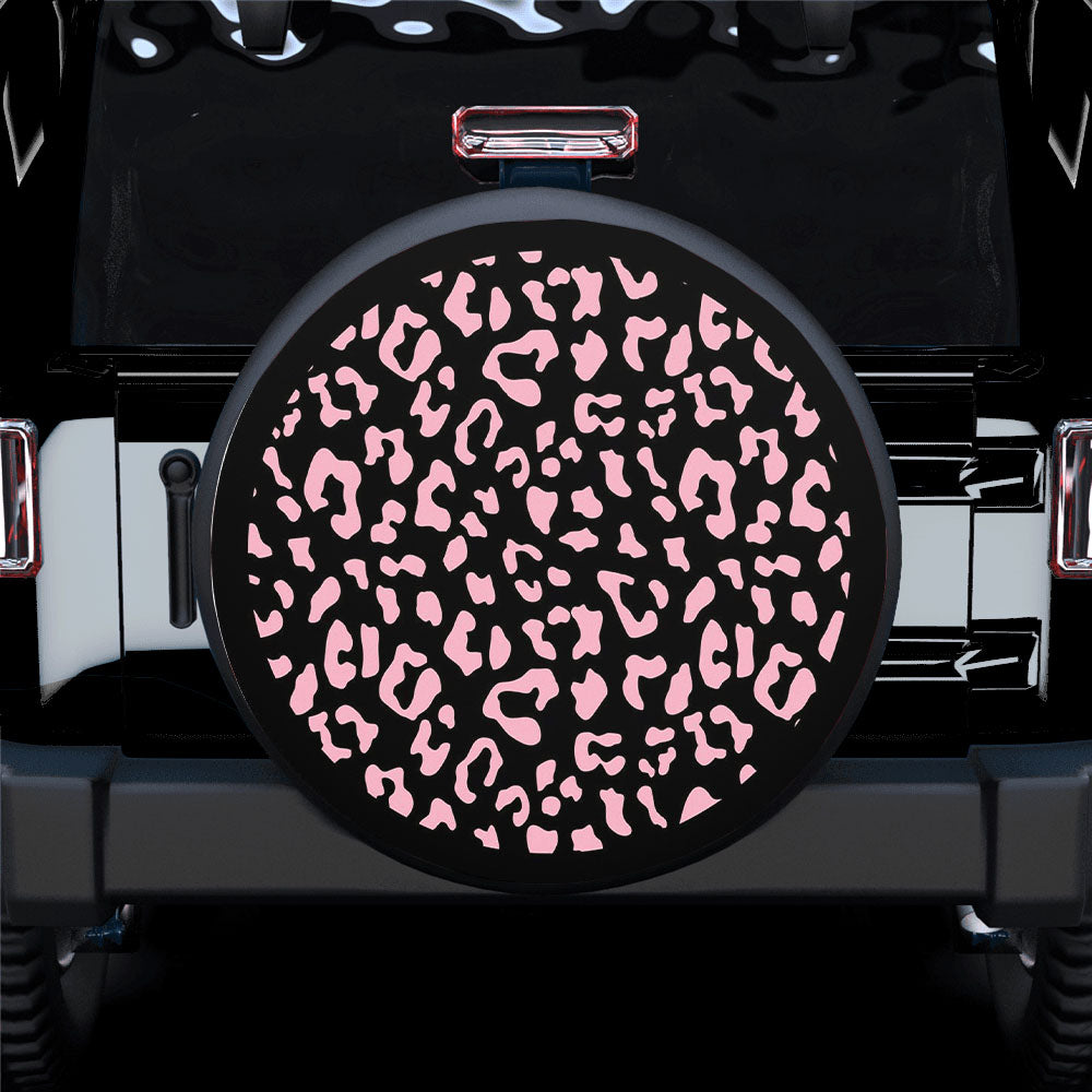 Leopard Cheetah Print Spot (Baby Pink) Spare Tire Covers Gift For Campers Nearkii