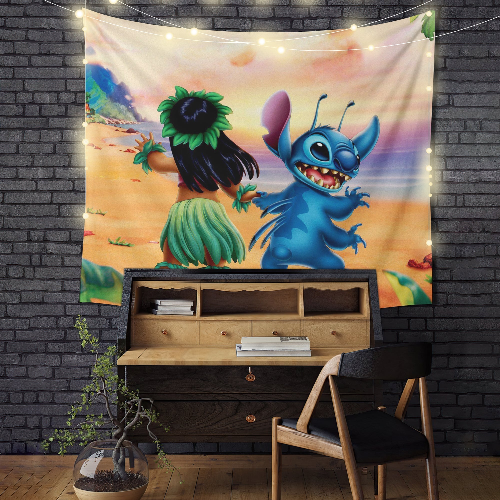 Lilo And Stitch Aloha Beach Tapestry Room Decor Nearkii