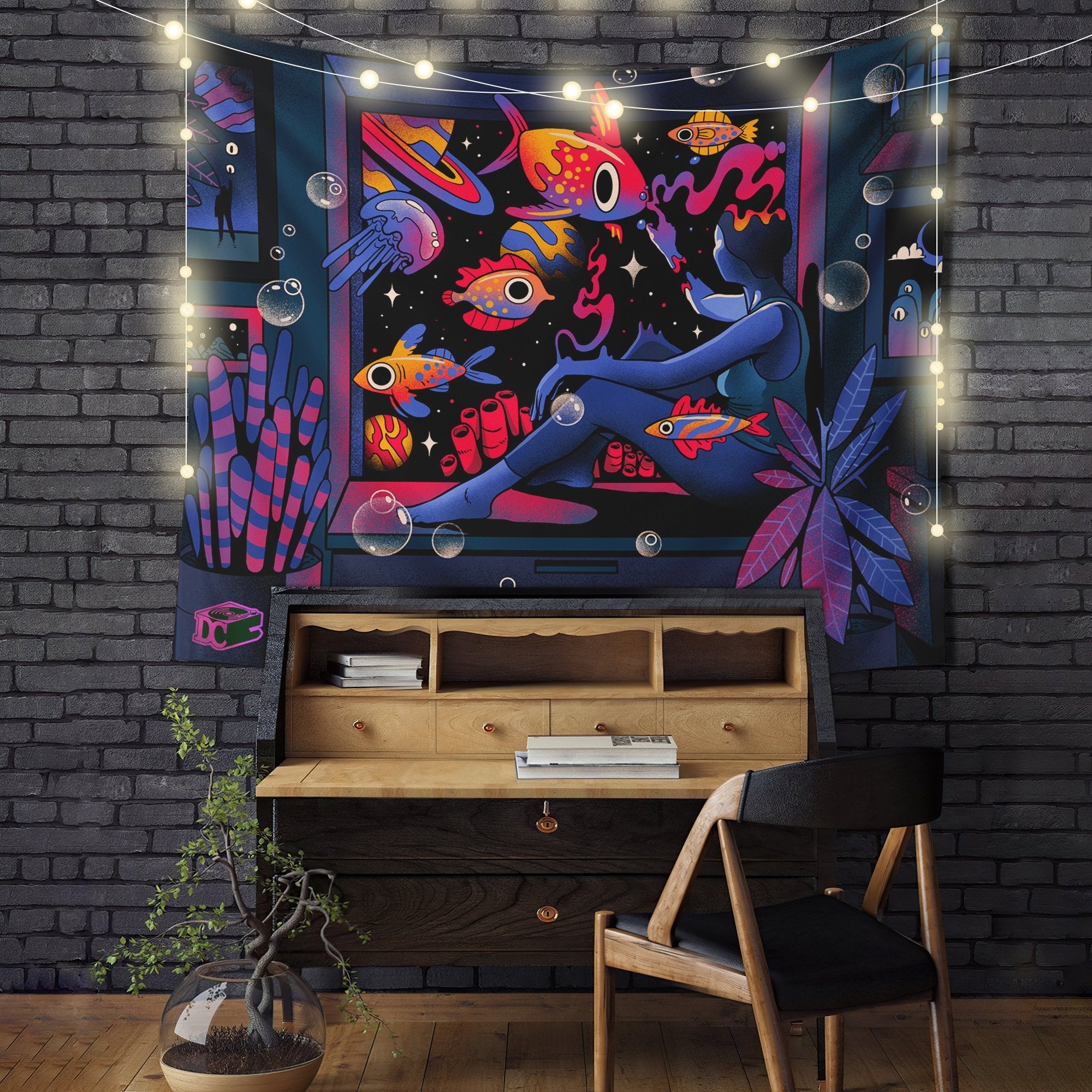 Lofi Sad Anime Tapestry Room Decor Nearkii