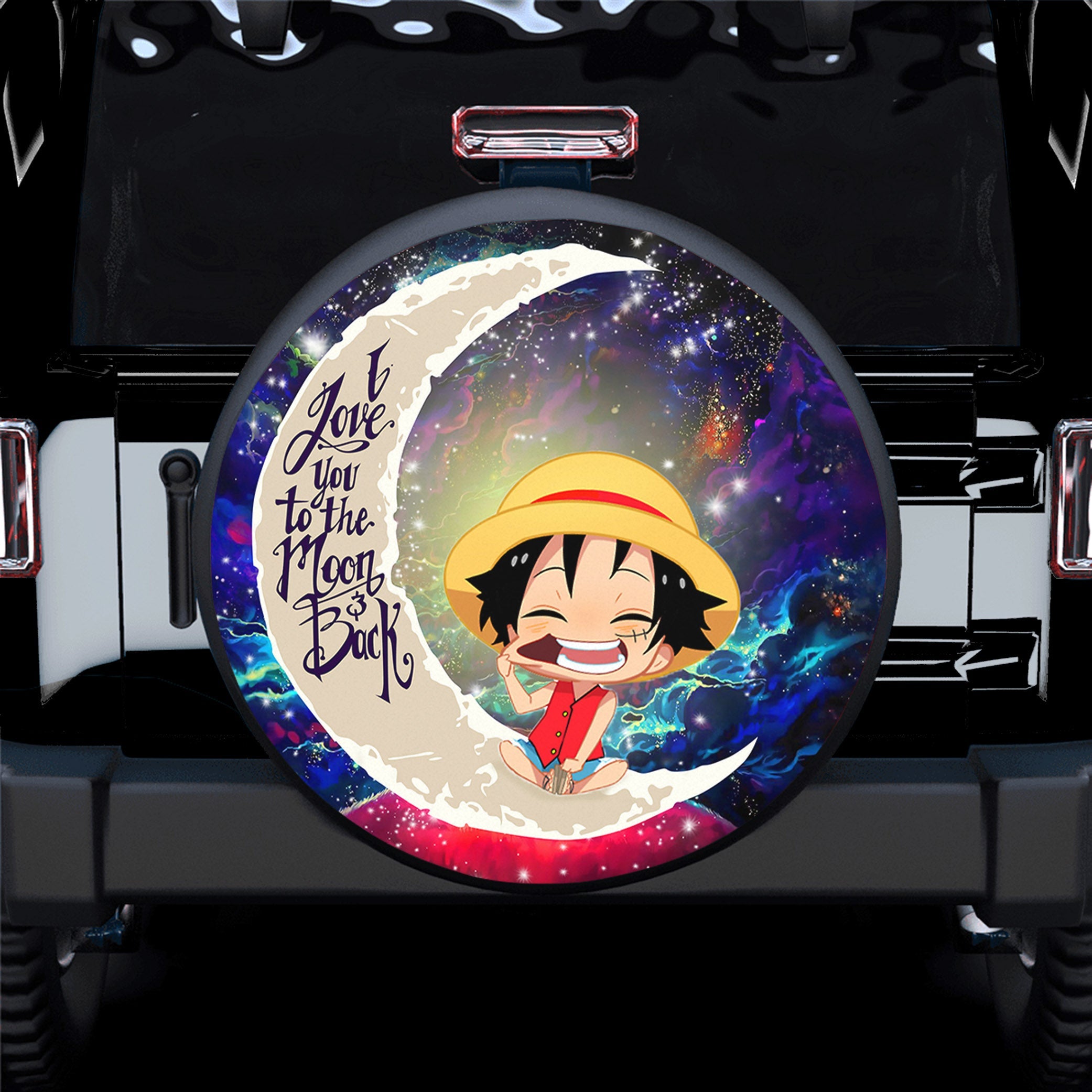 Luffy One Piece Love You To The Moon Galaxy Spare Tire Covers Gift For Campers Nearkii