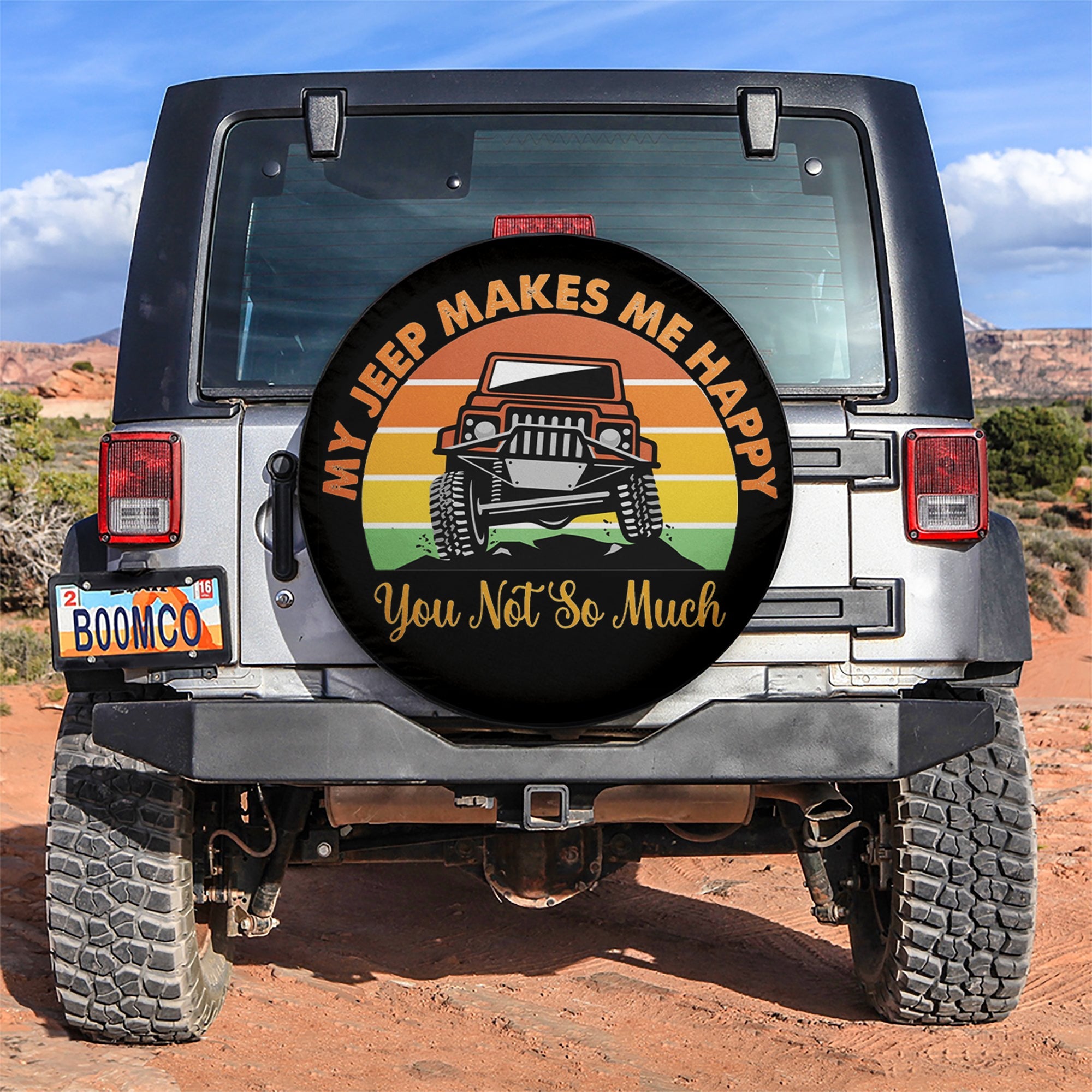 My Jeep Makes Me Happy Car Spare Tire Covers Gift For Campers Nearkii