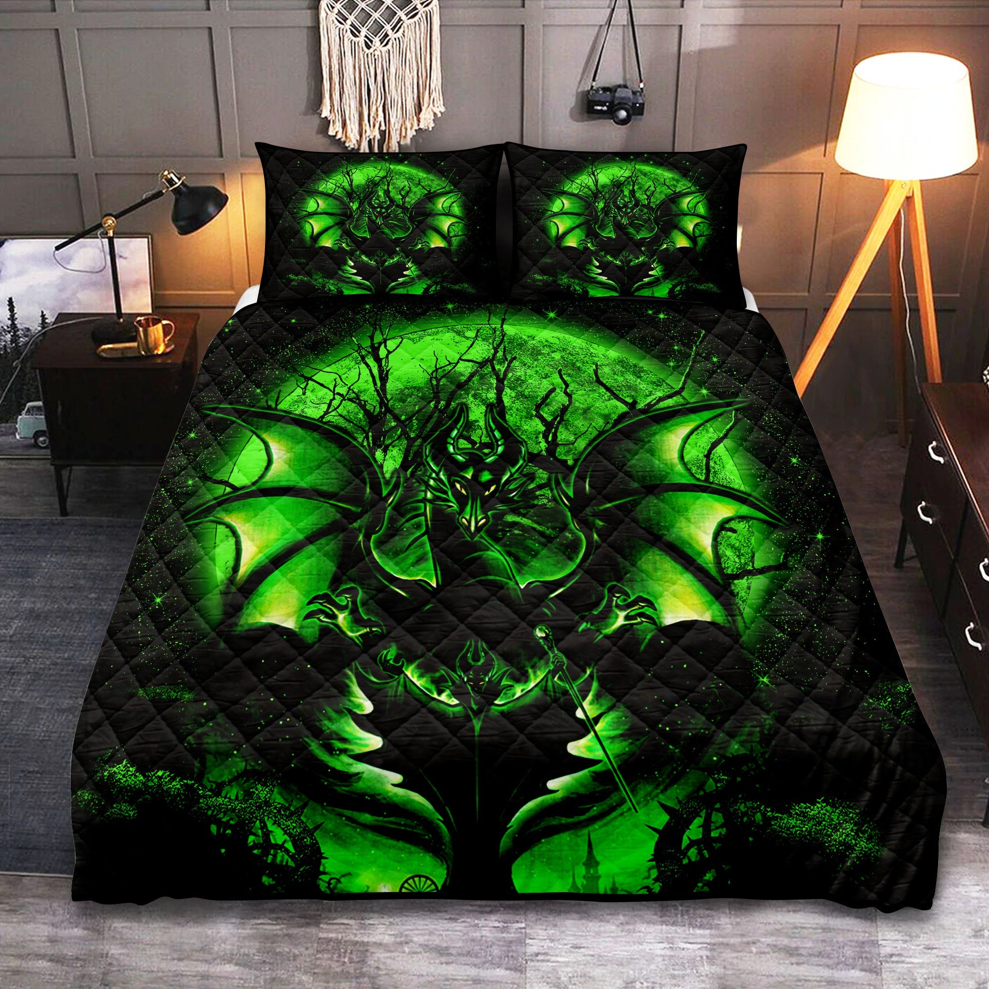 Maleficent Moonlight Quilt Bed Sets Nearkii